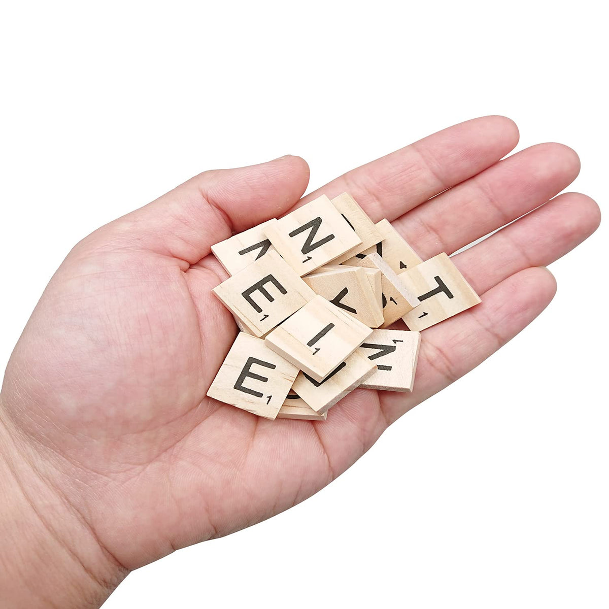 WANBAO 400 PCS Wood Spelling Tiles – DIY Wooden Letters for Spelling Games & Decor