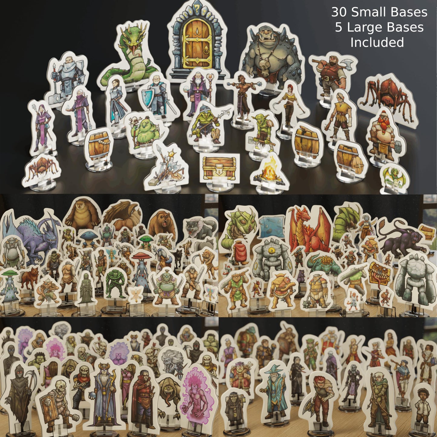 Wanderers Emporium Hard Flat Minis - 28-32mm D&D DM Starter Pack (183 Minis)