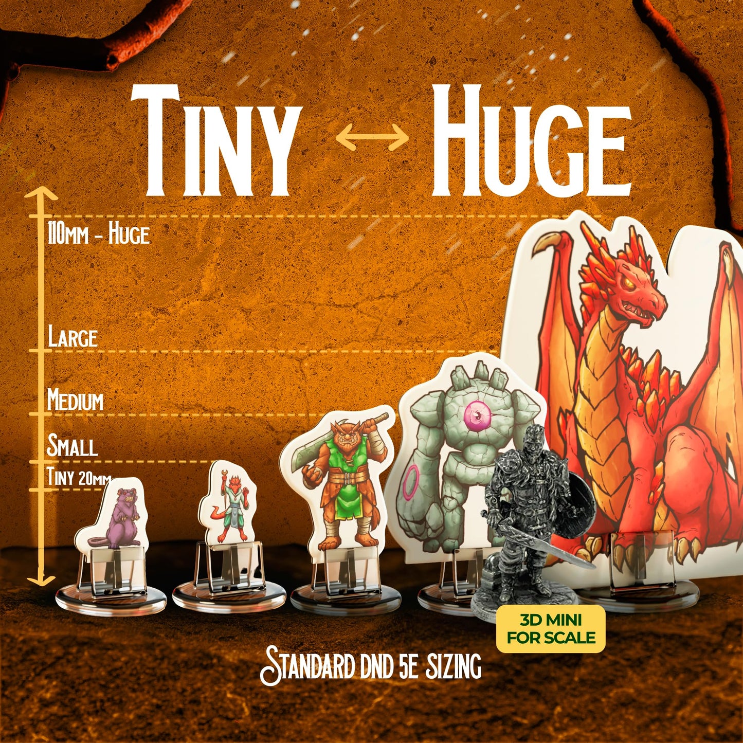 Wanderers Emporium Hard Flat Minis - 28-32mm D&D DM Starter Pack (183 Minis)