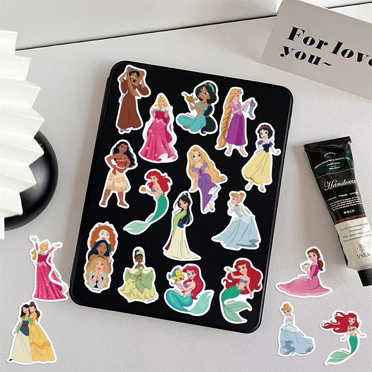 Wanhuatong 52pcs Princess Stickers – Waterproof Vinyl Decals for Water Bottles, Laptops & DIY Decor