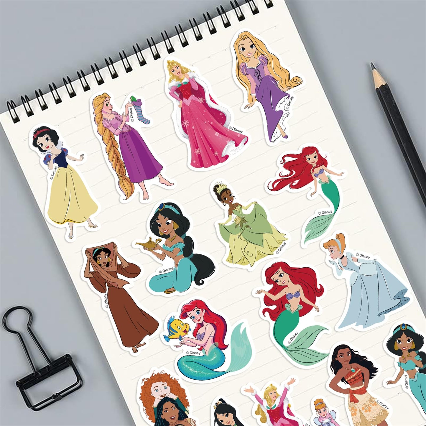 Wanhuatong 52pcs Princess Stickers – Waterproof Vinyl Decals for Water Bottles, Laptops & DIY Decor