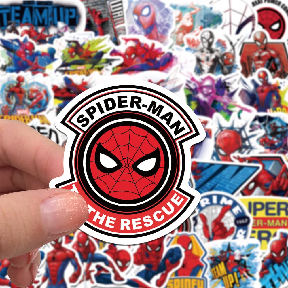 wanhuatong 50pcs Spider-Man Stickers for Kids – Waterproof Vinyl Decals for Water Bottles, Laptops & More