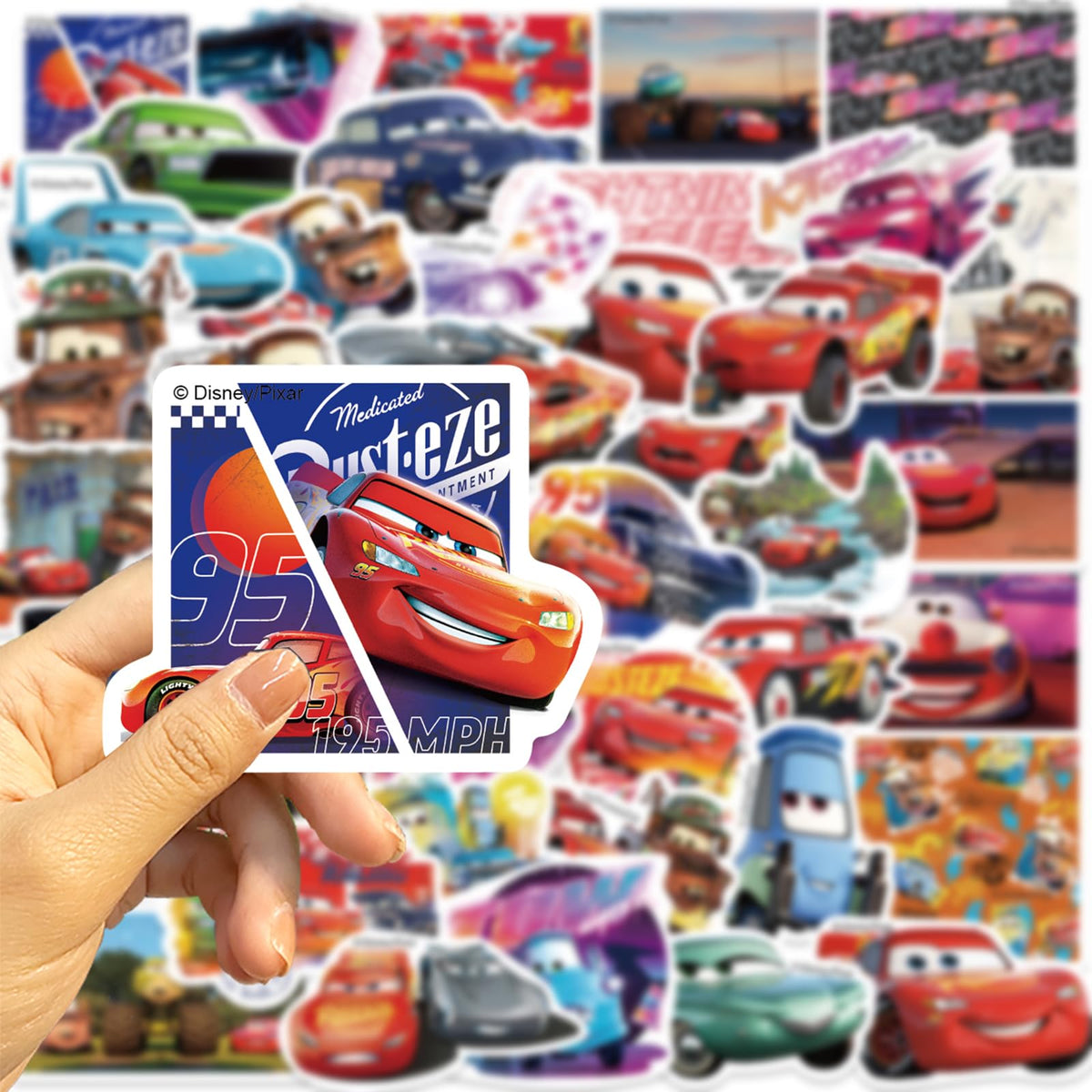 wanhuatong 50Pcs Cartoon Cars Stickers – Waterproof Vinyl Decals for Laptops, Water Bottles & More