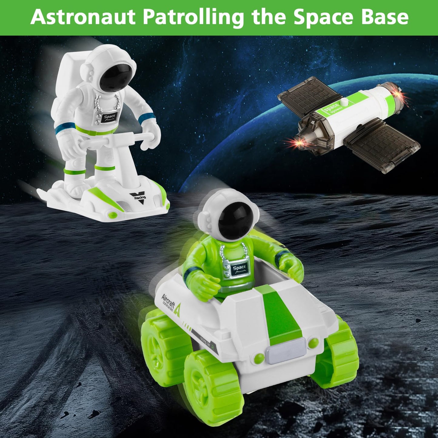 Wanonoo Rocket Space Toys with Lights & Sound – STEM Space Playset for Kids 3-8