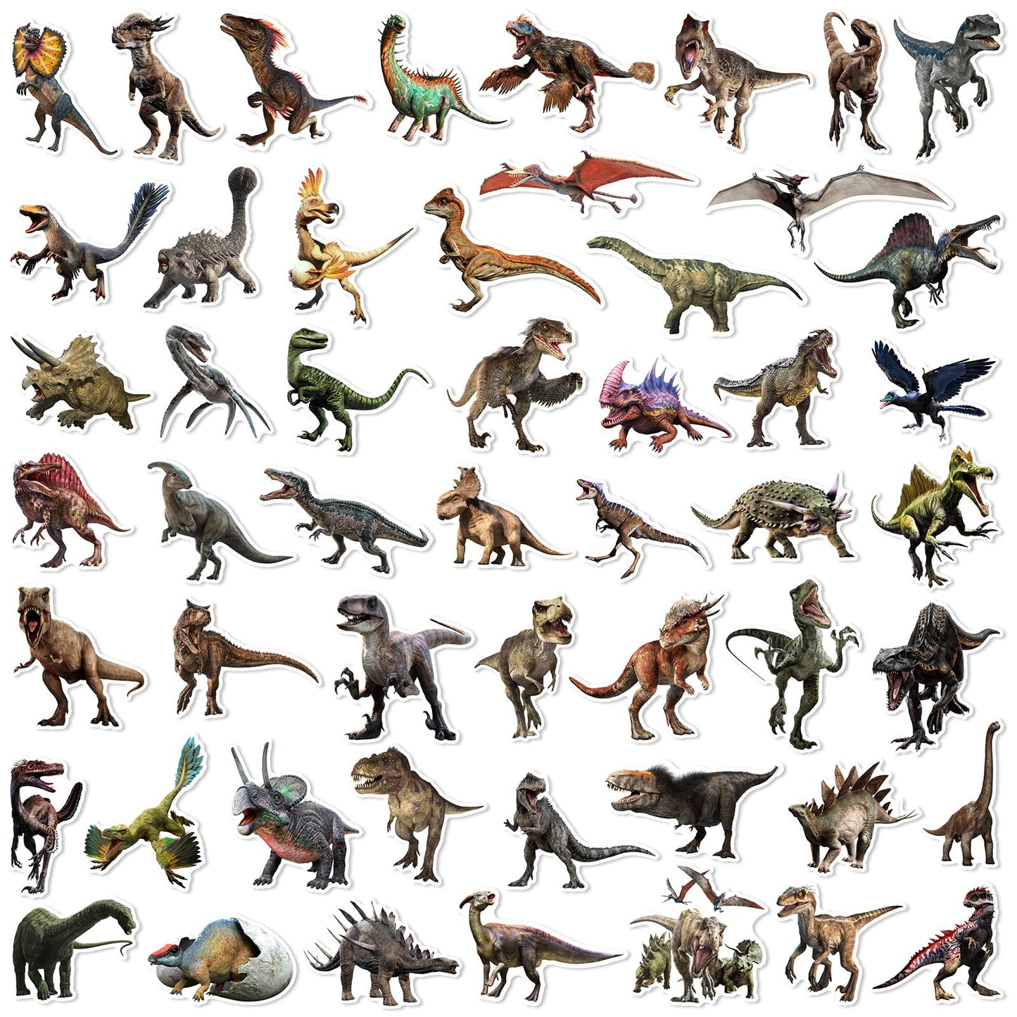 WANVAE 100pcs Jurassic Dinosaur Stickers – Waterproof Dino Decals for Kids