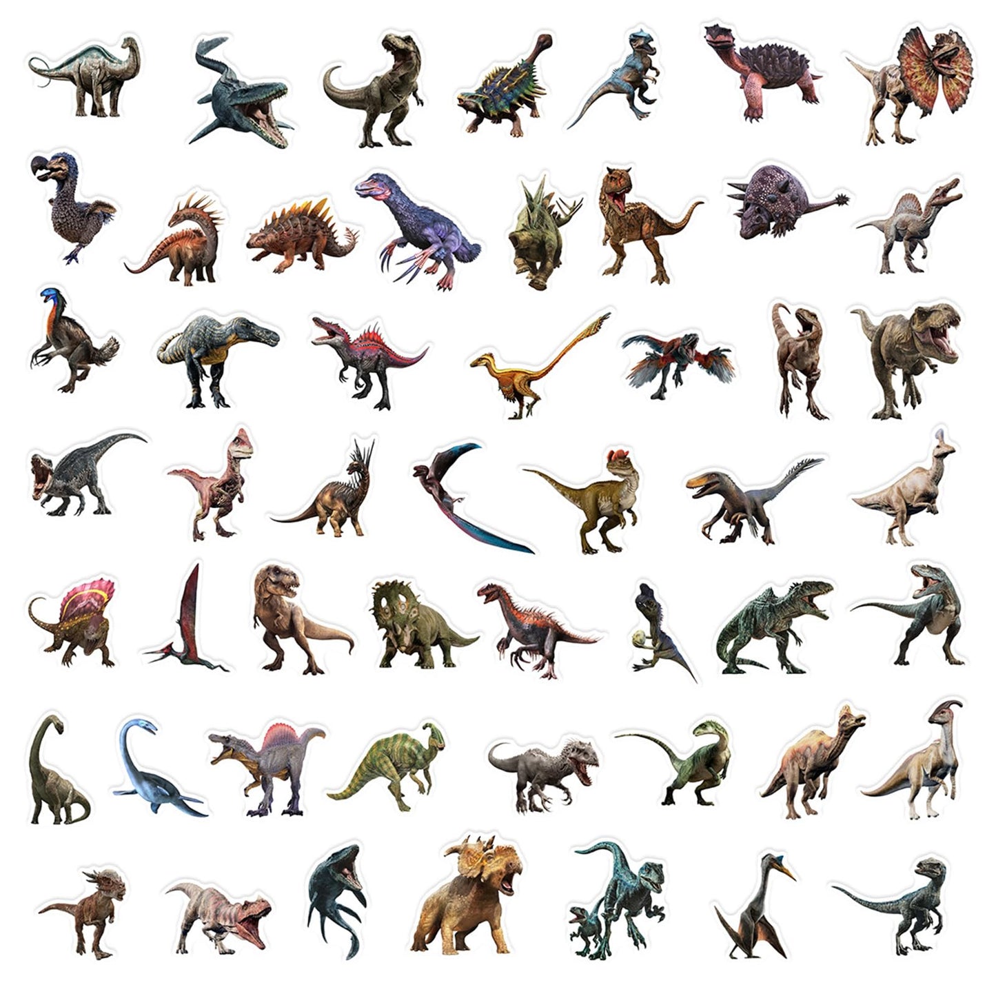 WANVAE 100pcs Jurassic Dinosaur Stickers – Waterproof Dino Decals for Kids