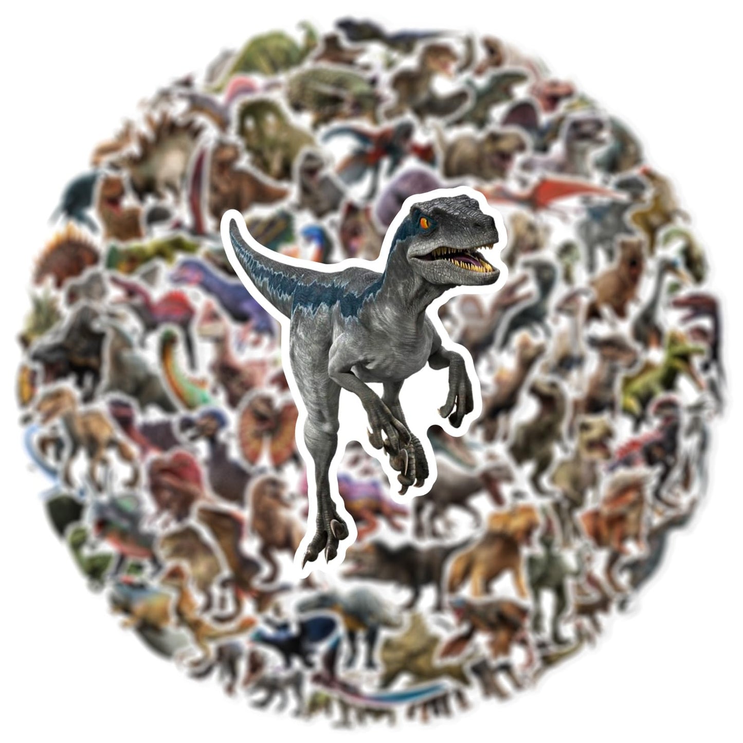 WANVAE 100pcs Jurassic Dinosaur Stickers – Waterproof Dino Decals for Kids