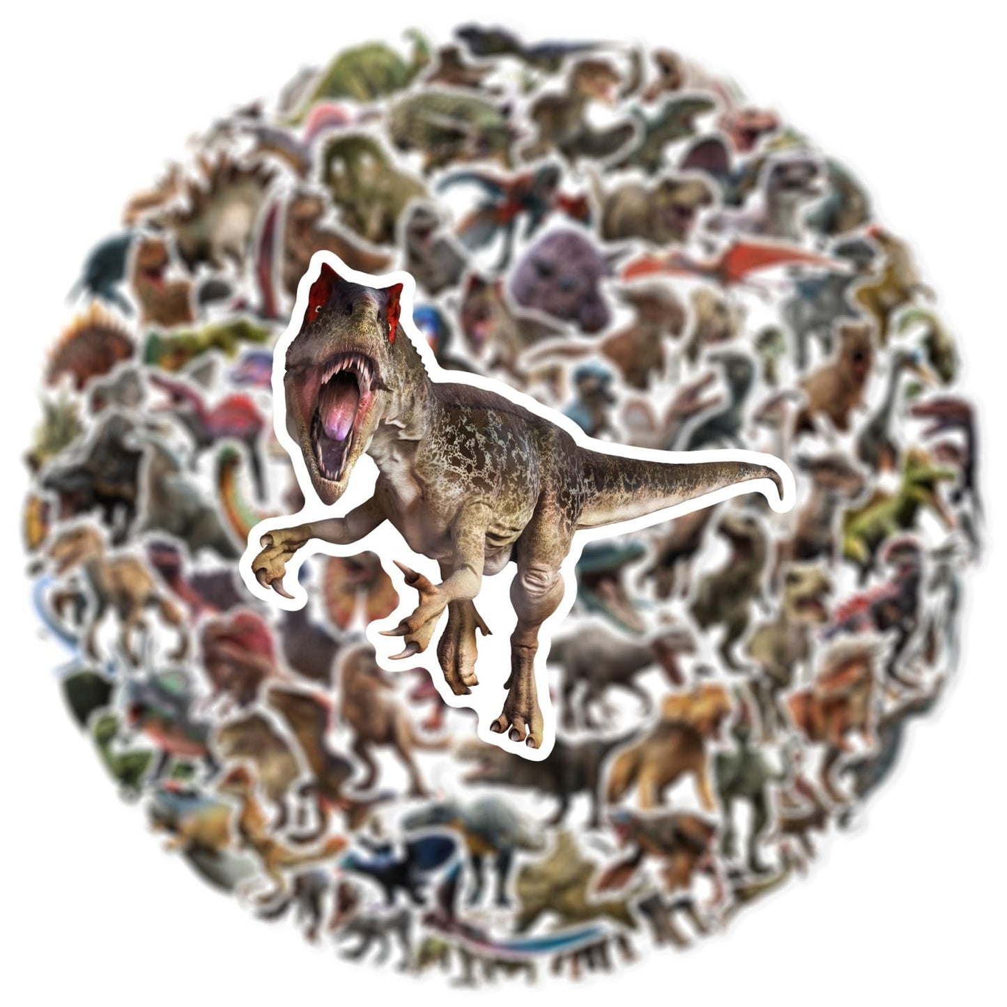 WANVAE 100pcs Jurassic Dinosaur Stickers – Waterproof Dino Decals for Kids