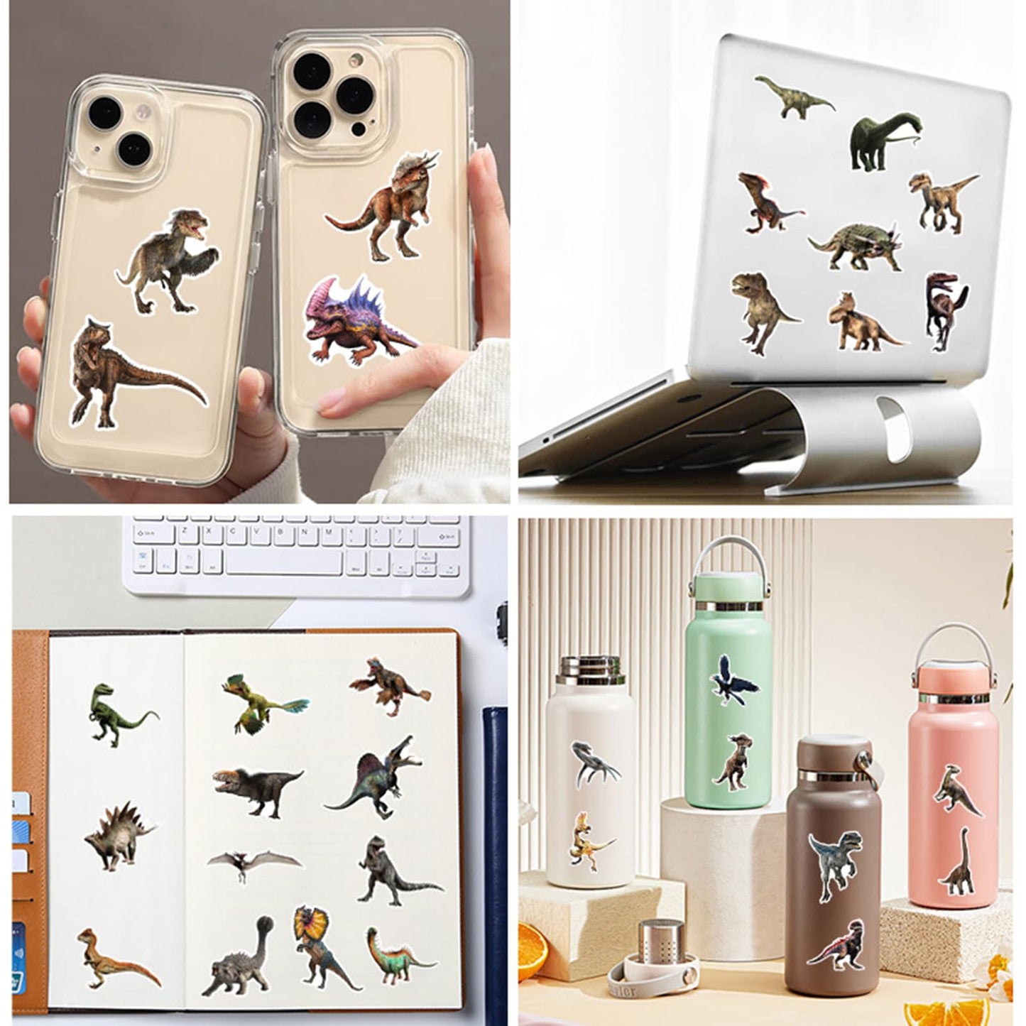 WANVAE 100pcs Jurassic Dinosaur Stickers – Waterproof Dino Decals for Kids