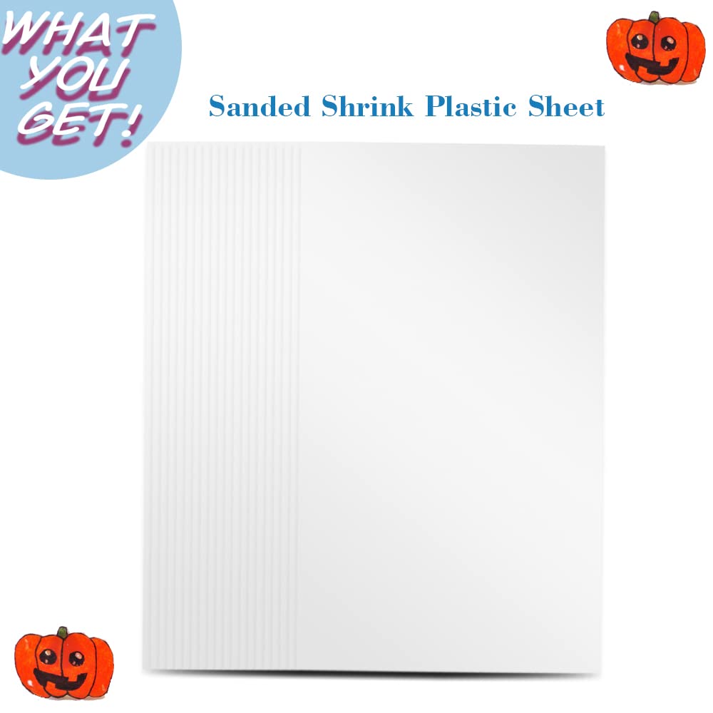 Warckon 72-Piece Shrink Plastic Sheets – Frosted & Glossy Shrink Art Paper for Kids Crafts