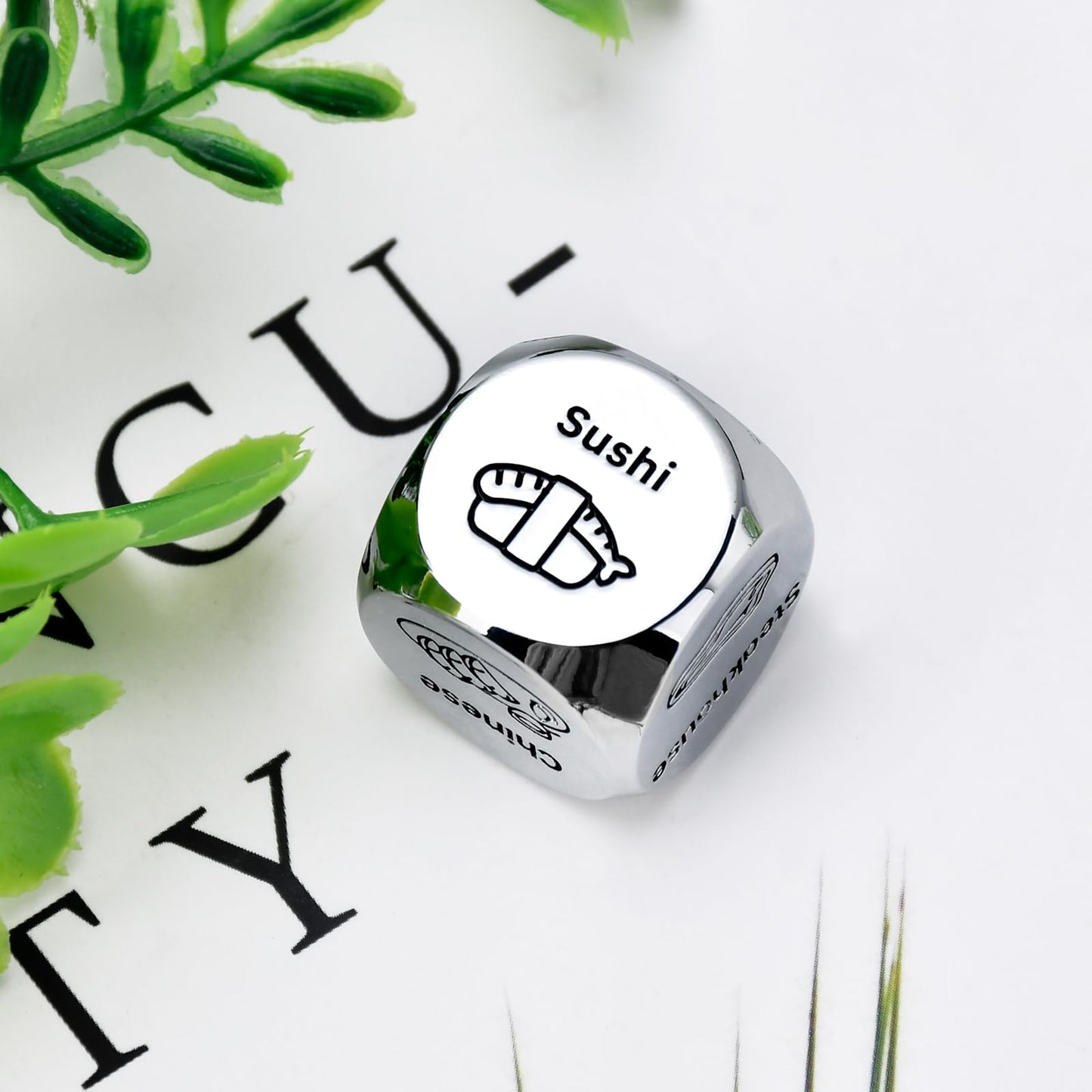 Wareon Valentines Day Gifts for Him & Her – Steel Food Decision Dice