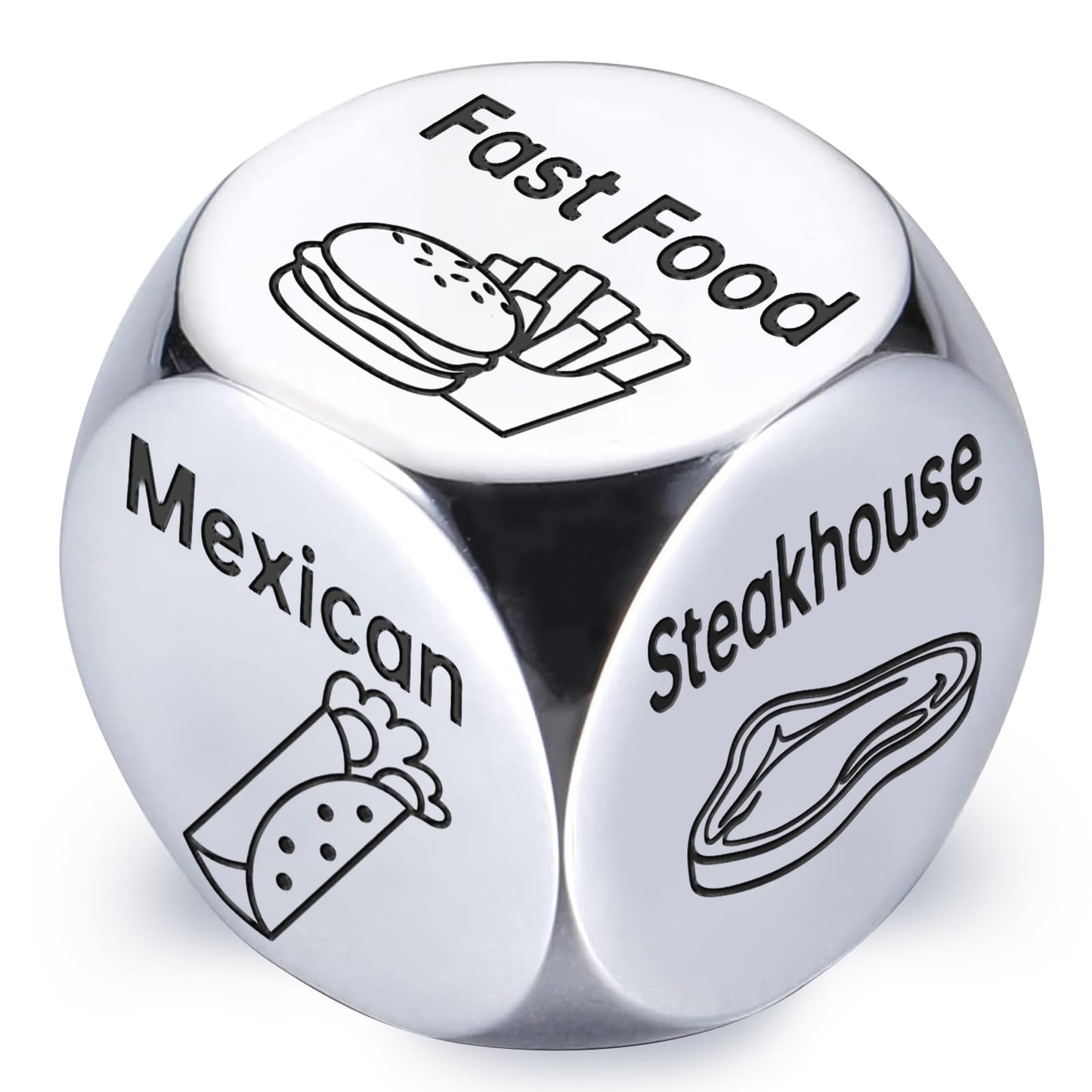 Wareon Valentines Day Gifts for Him & Her – Steel Food Decision Dice