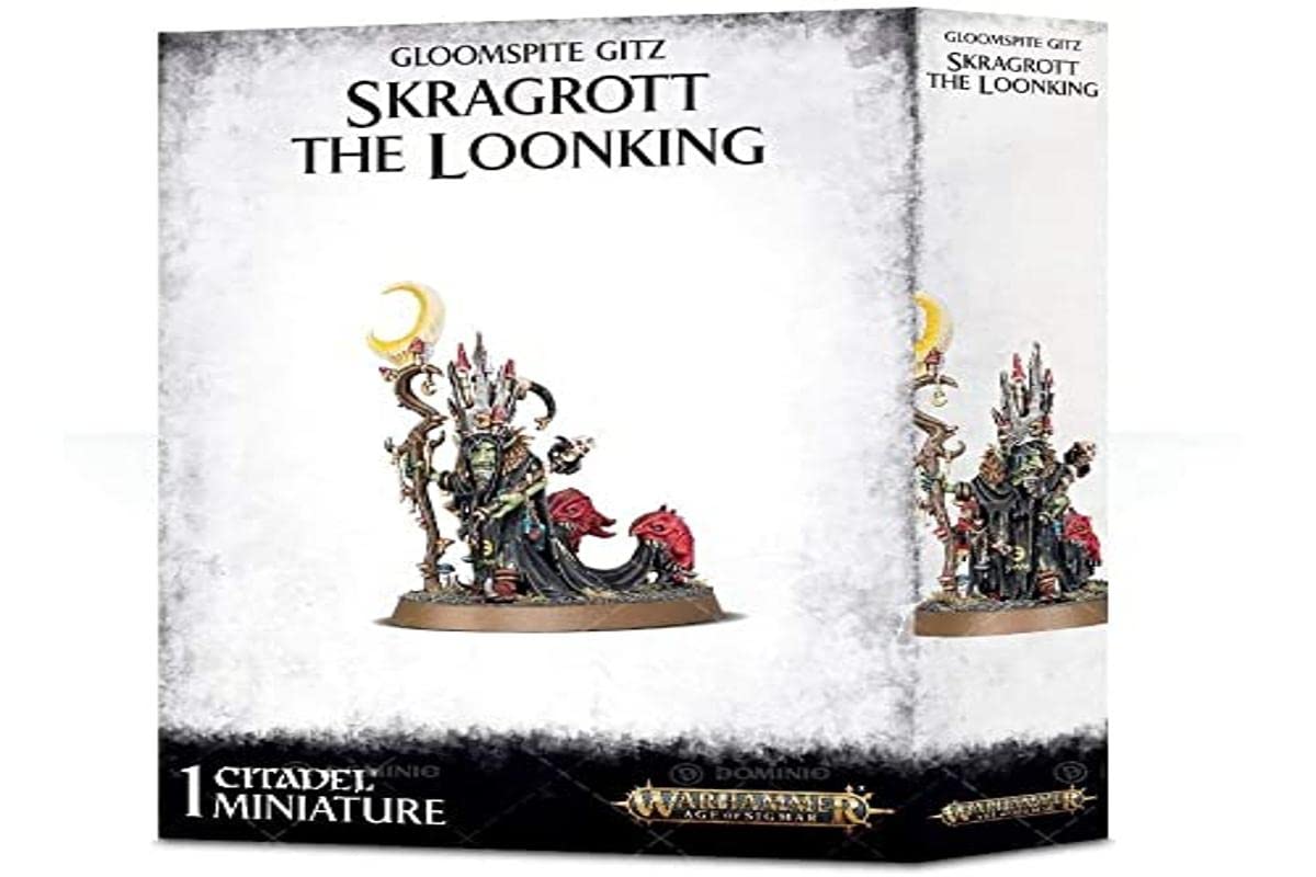 Warhammer Age of Sigmar: Skragrott the LoonKing – Gloomspite Gitz Miniature