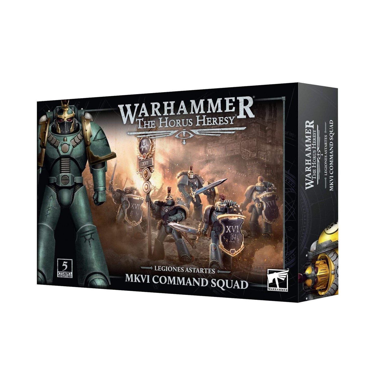 Warhammer Horus Heresy MK VI Command Squad | Legiones Astartes – Unpainted Miniatures
