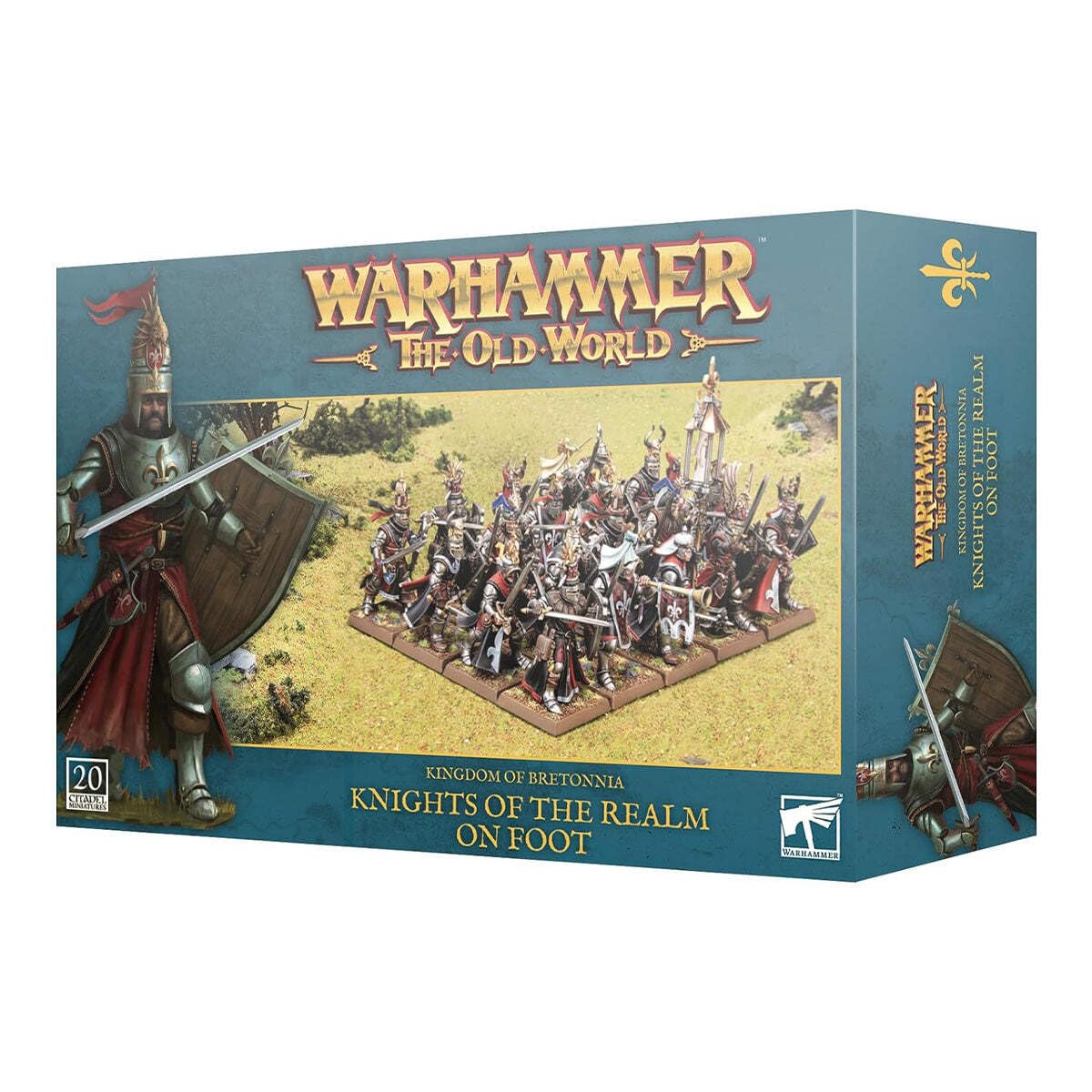 Warhammer Old World: Knights of the Realm on Foot (Black) – 20 Bretonnia Elite Infantry