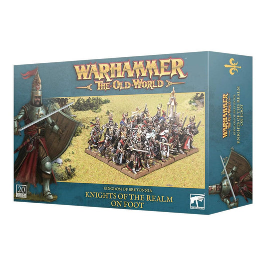 Warhammer Old World: Knights of the Realm on Foot (Black) – 20 Bretonnia Elite Infantry