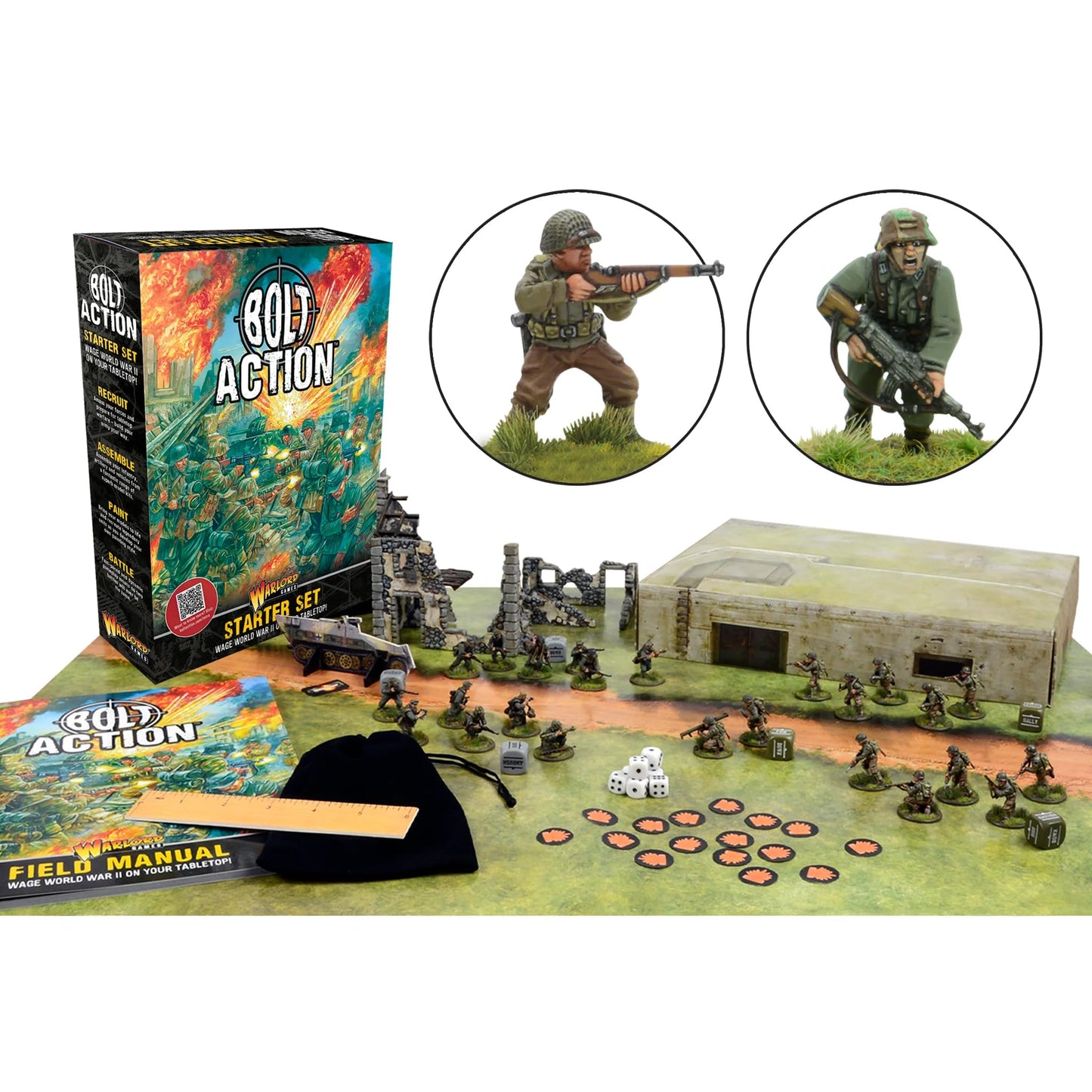 Bolt Action Starter Set | 28mm WWII Tabletop Battle Game | Warlord Games