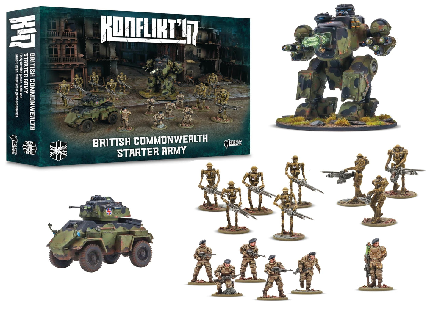 Warlord Games British Commonwealth Starter Army for Konflikt 47 | Highly Detailed 28mm Miniatures