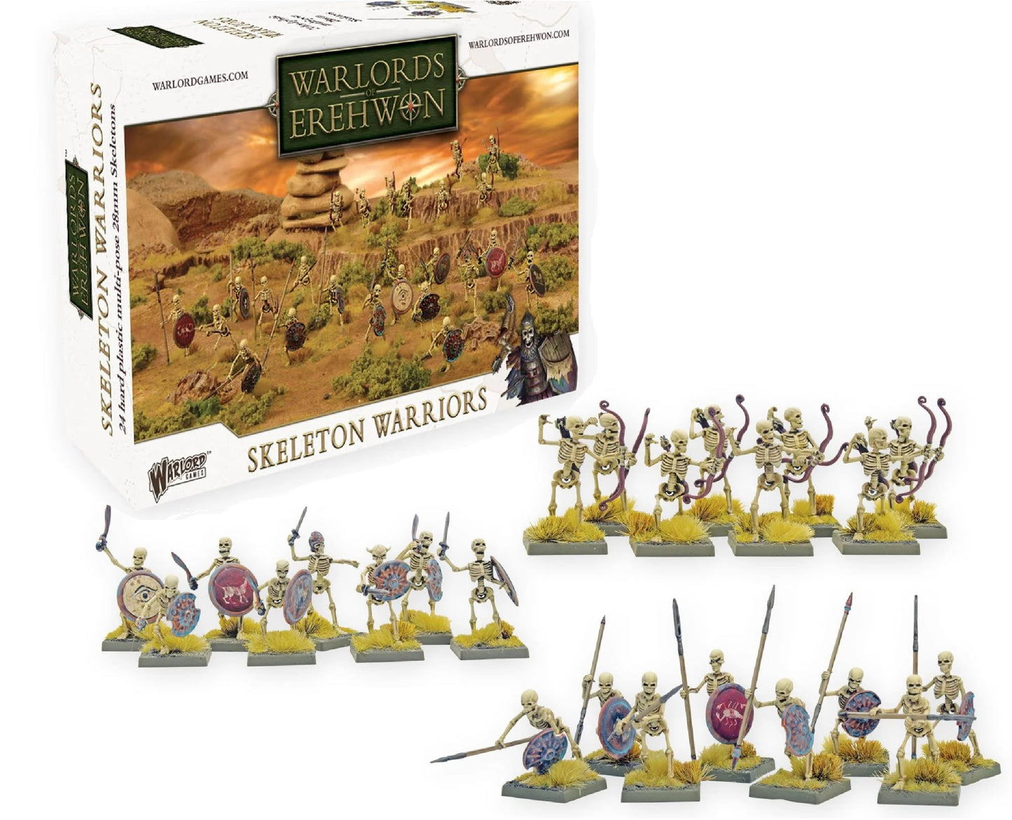 Warlord Games 28mm Plastic Undead Skeleton Warriors – Fantasy Miniatures