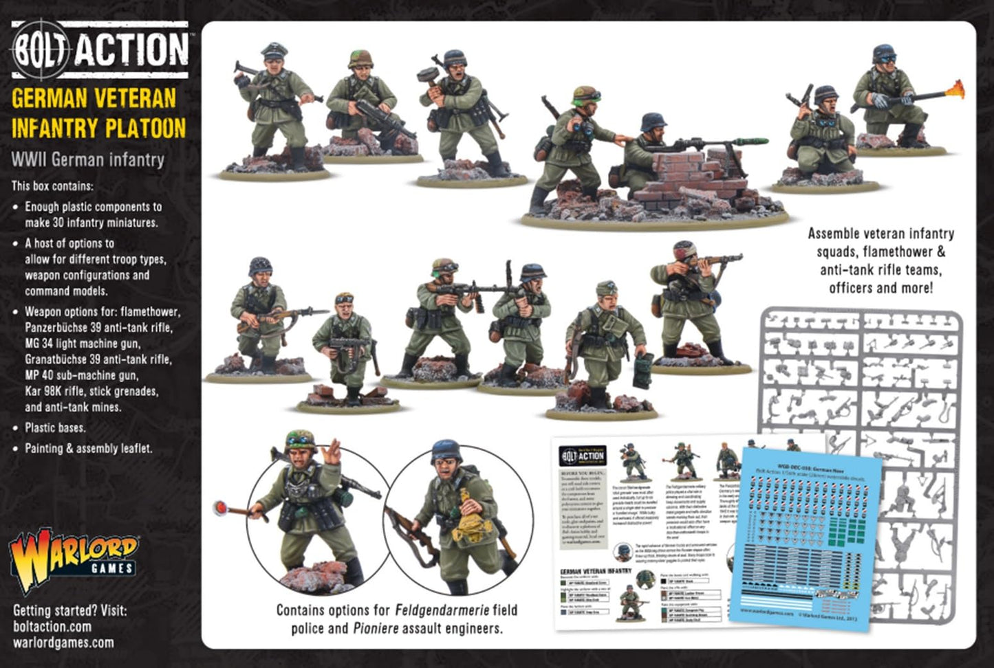 German Army Veterans Infantry 28mm Miniatures for Bolt Action – Warlord Games