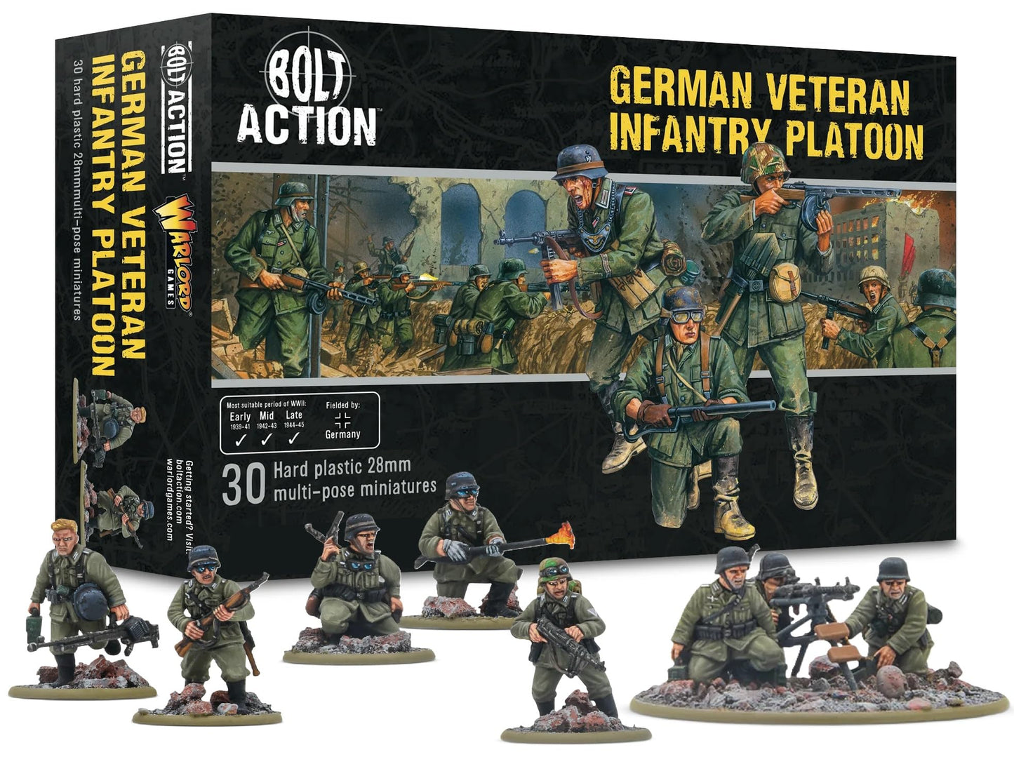 German Army Veterans Infantry 28mm Miniatures for Bolt Action – Warlord Games
