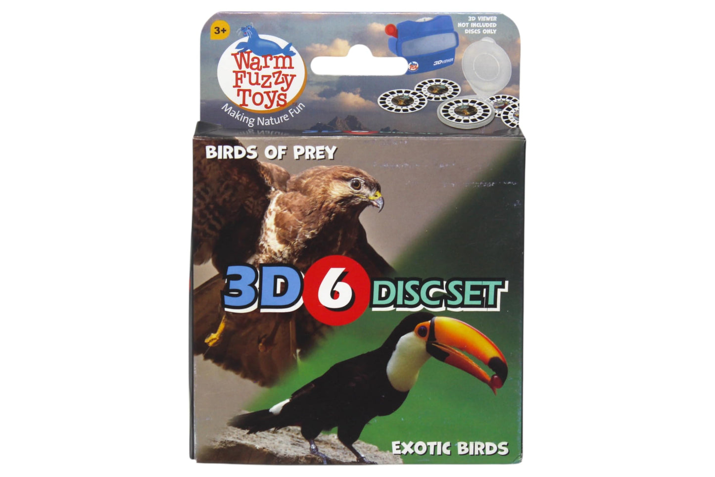 Warm Fuzzy Viewfinder Reels – 6 Slides, 42 HD 3D Birds of Prey & Exotic Birds