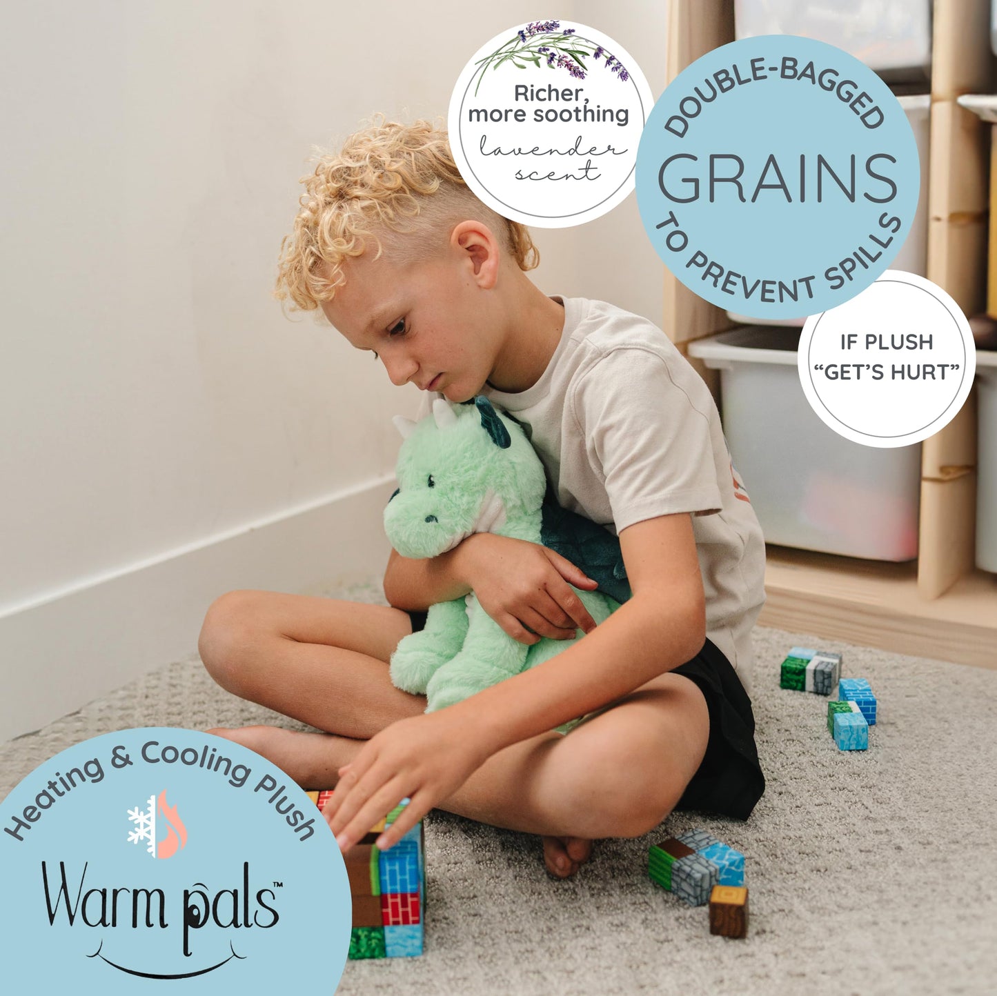 Daniel Dragon Microwavable & Weighted Plush – Warm Pals by 1i4 Group