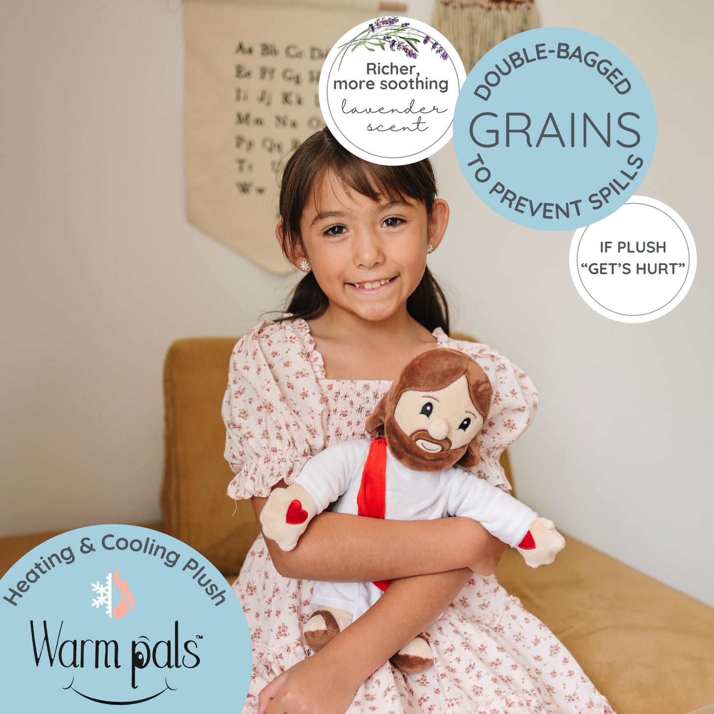 Warm Pals Jesus Plush - Microwaveable Weighted Plush by 1i4 Group