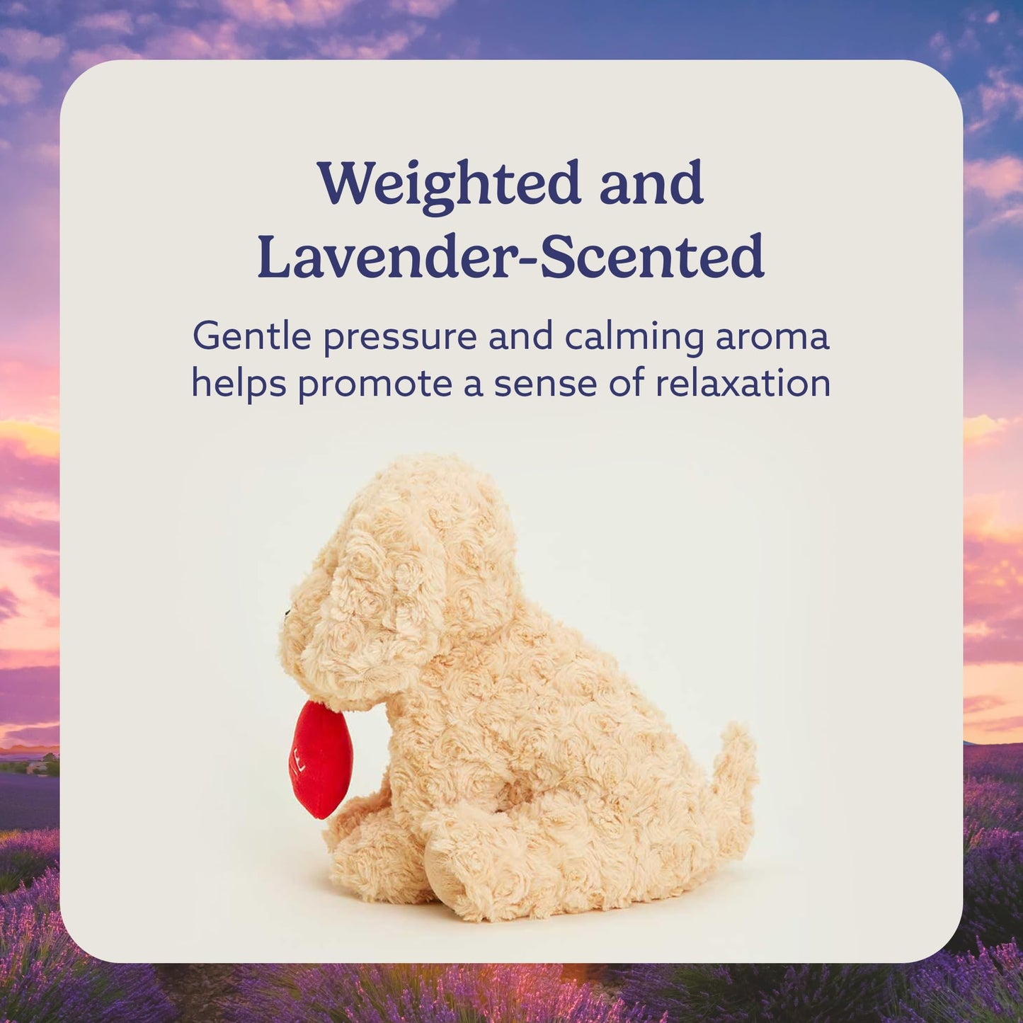 Warmies Dog Golden Be Mine Microwavable Weighted Plush – Cozy Warmth & Comfort