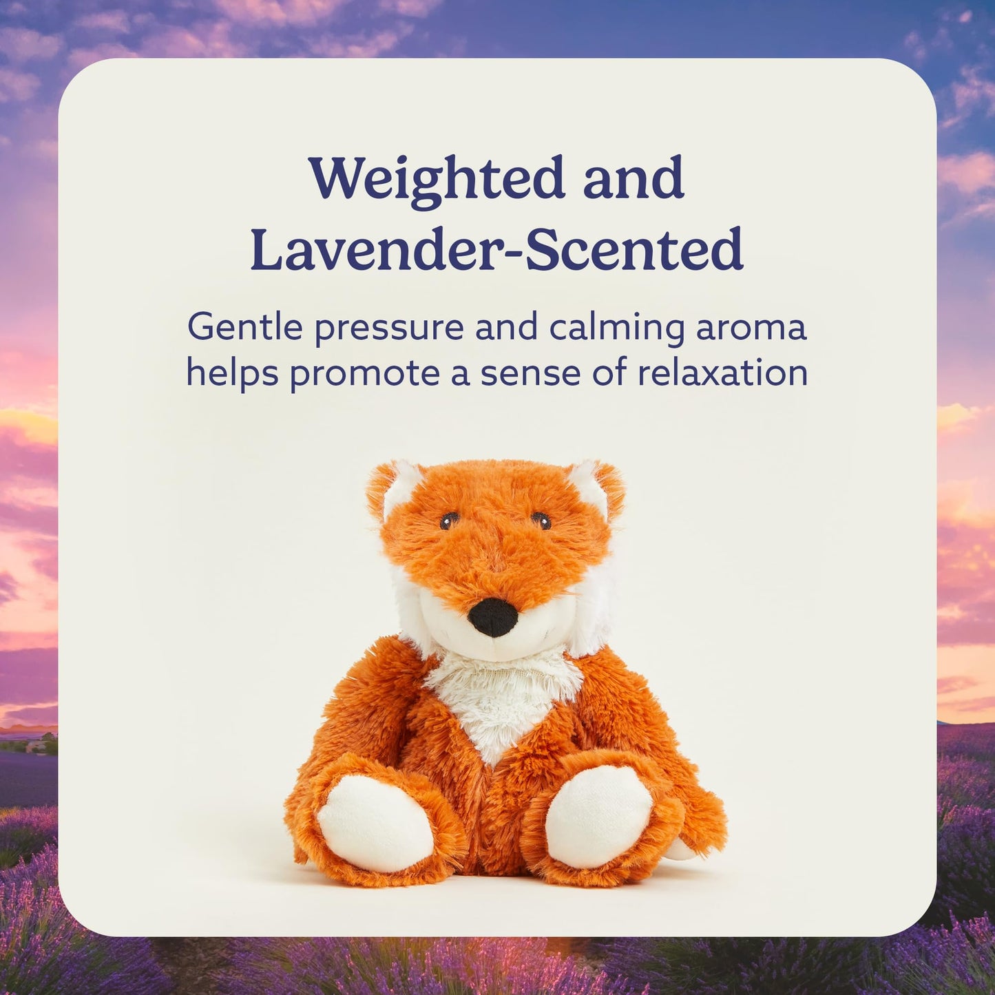 Warmies Fox: Microwavable & Weighted Heated Plush Toy for Warmth & Comfort