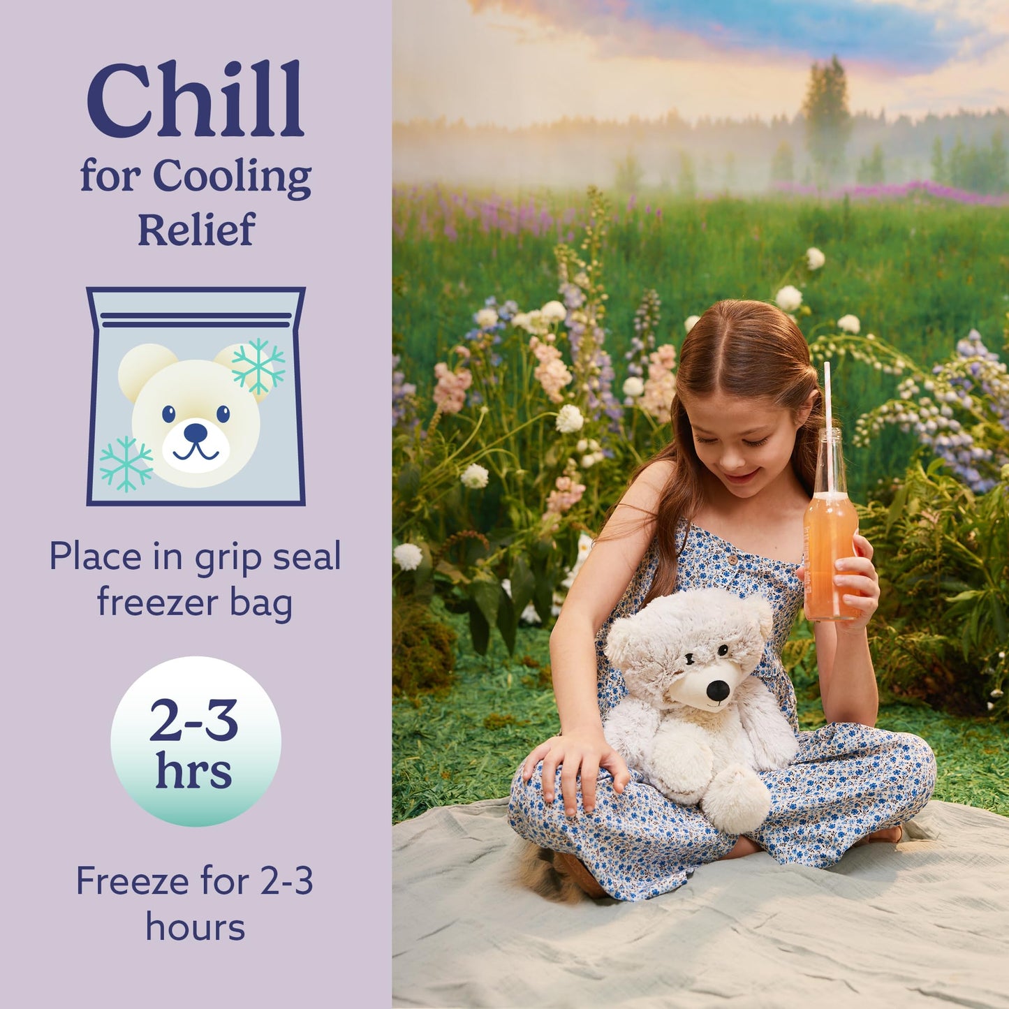 Warmies Gray Bear Plush – Microwavable & Weighted Stuffed Animal for Warmth
