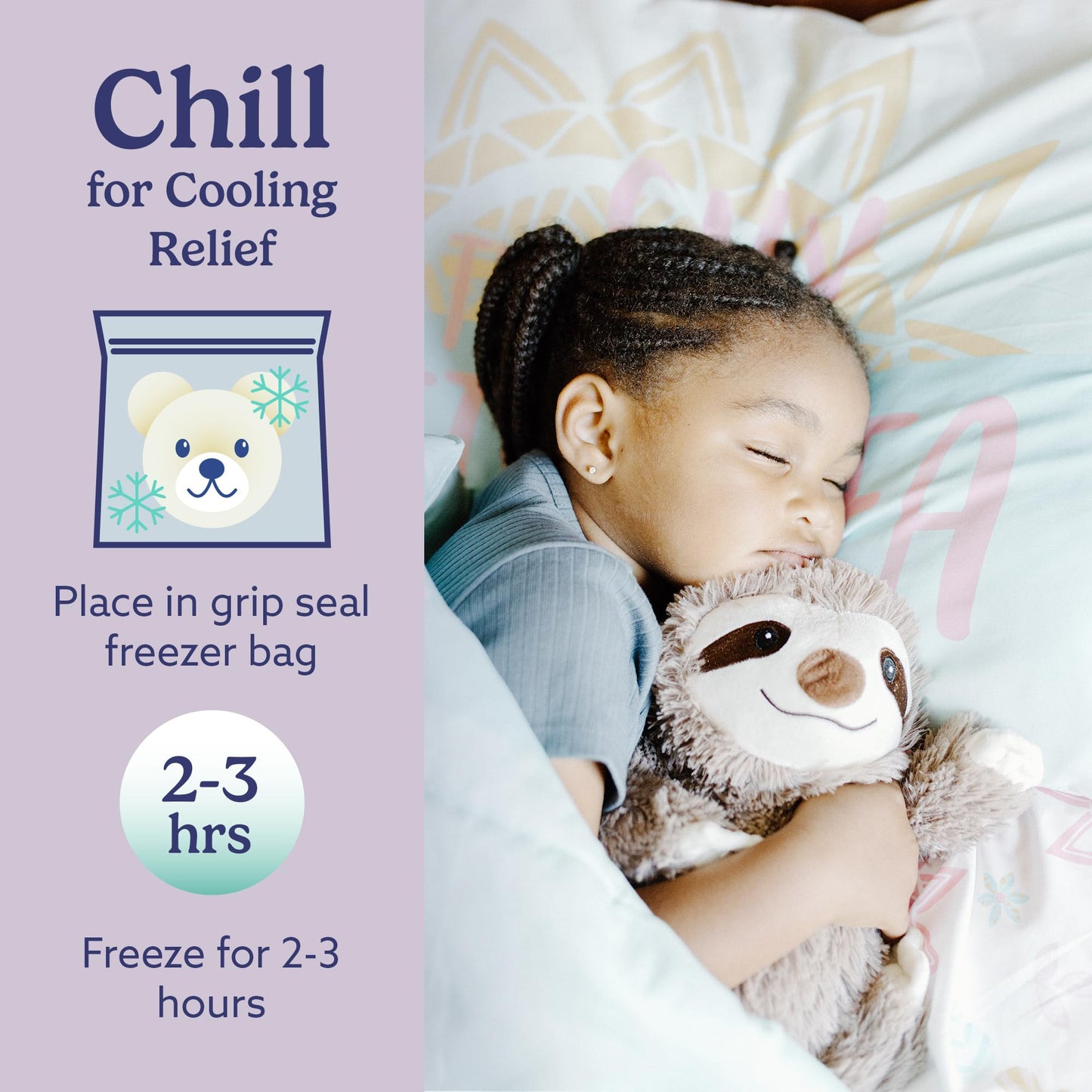 Warmies Gray Sloth: Microwaveable Weighted Plush for Warmth, Comfort & Gentle Lavender Scent
