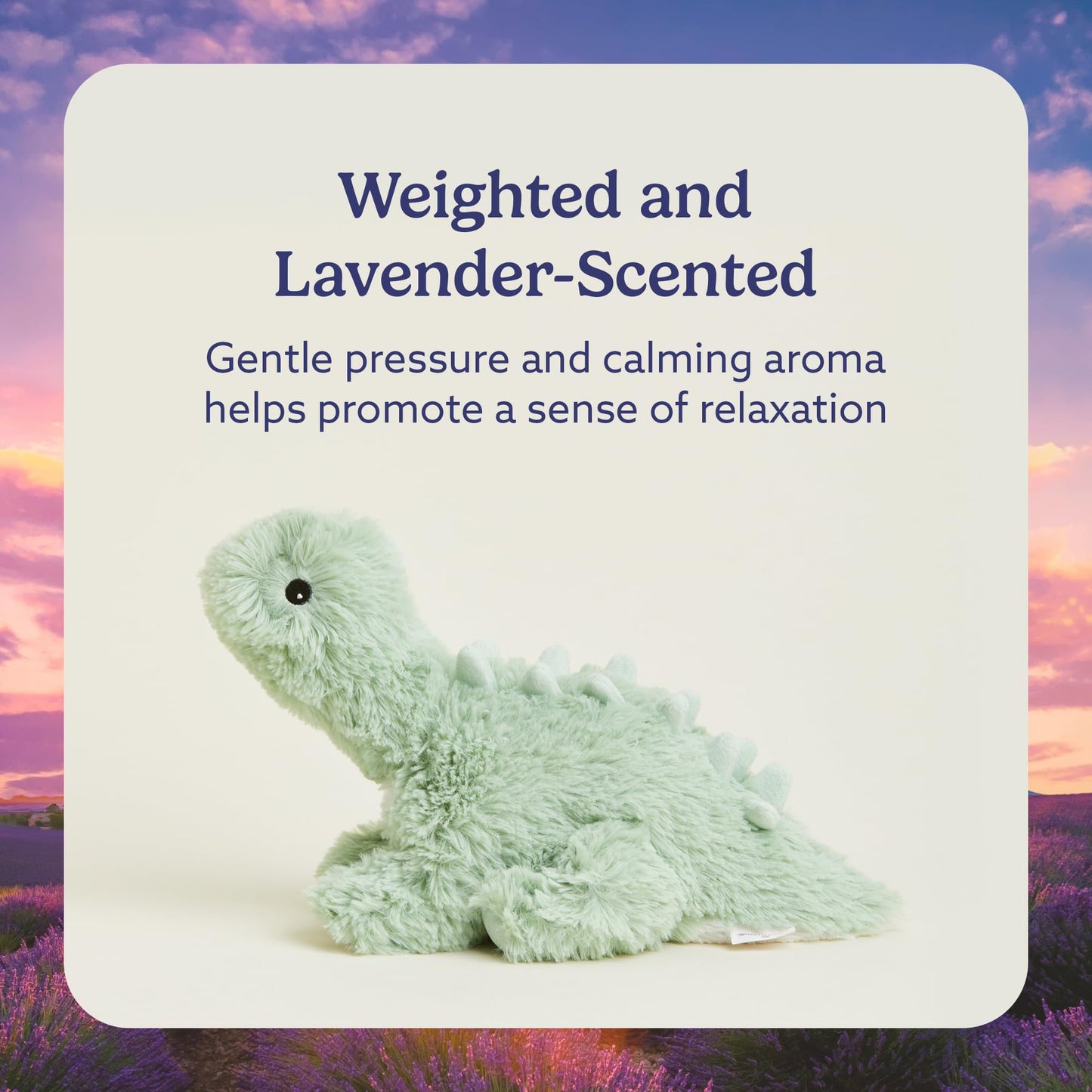 Warmies Green Long Neck Dinosaur – Microwavable Heated Weighted Plush Toy