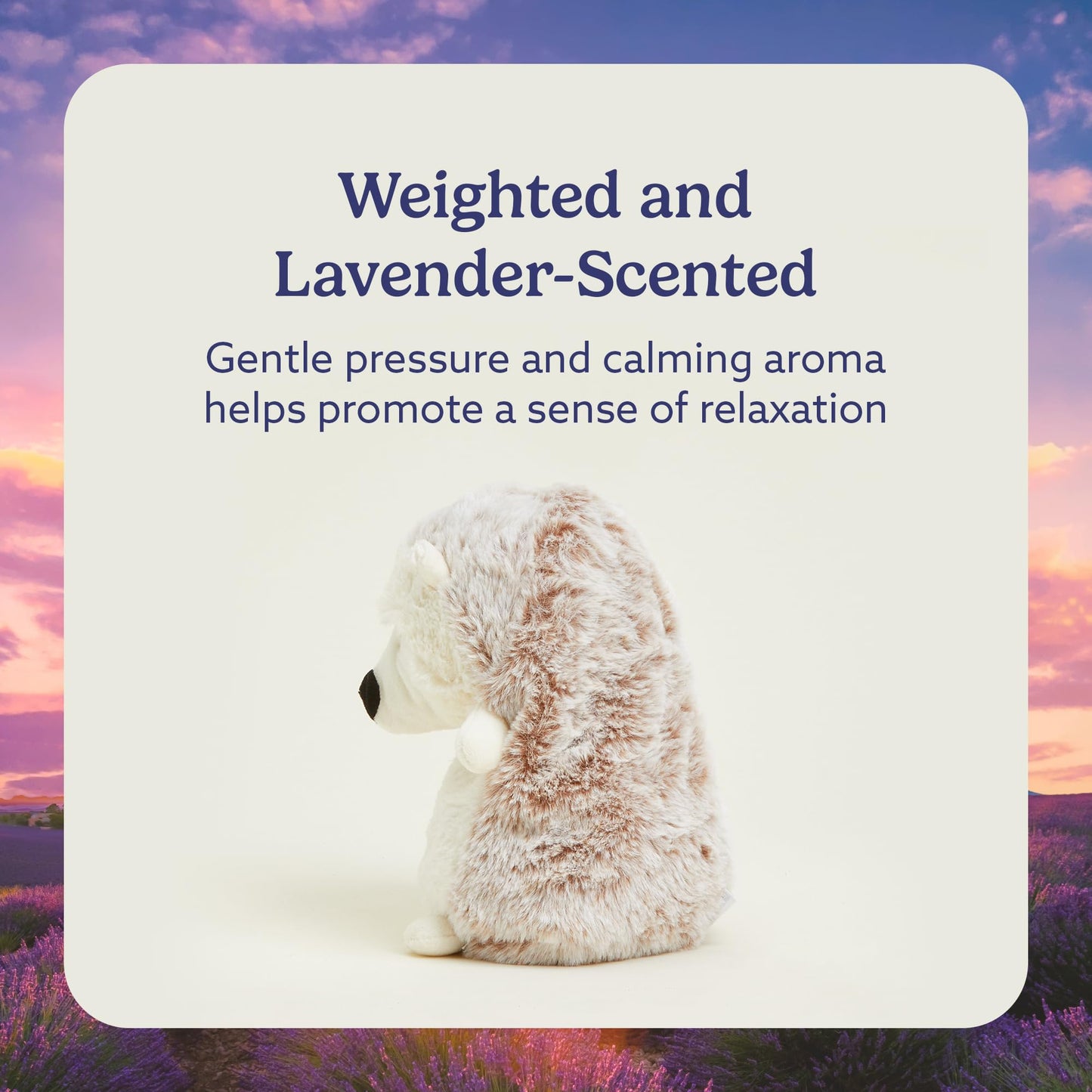 Warmies Hedgehog Microwavable Weighted Plush – Heated Comfort, Lavender Scent