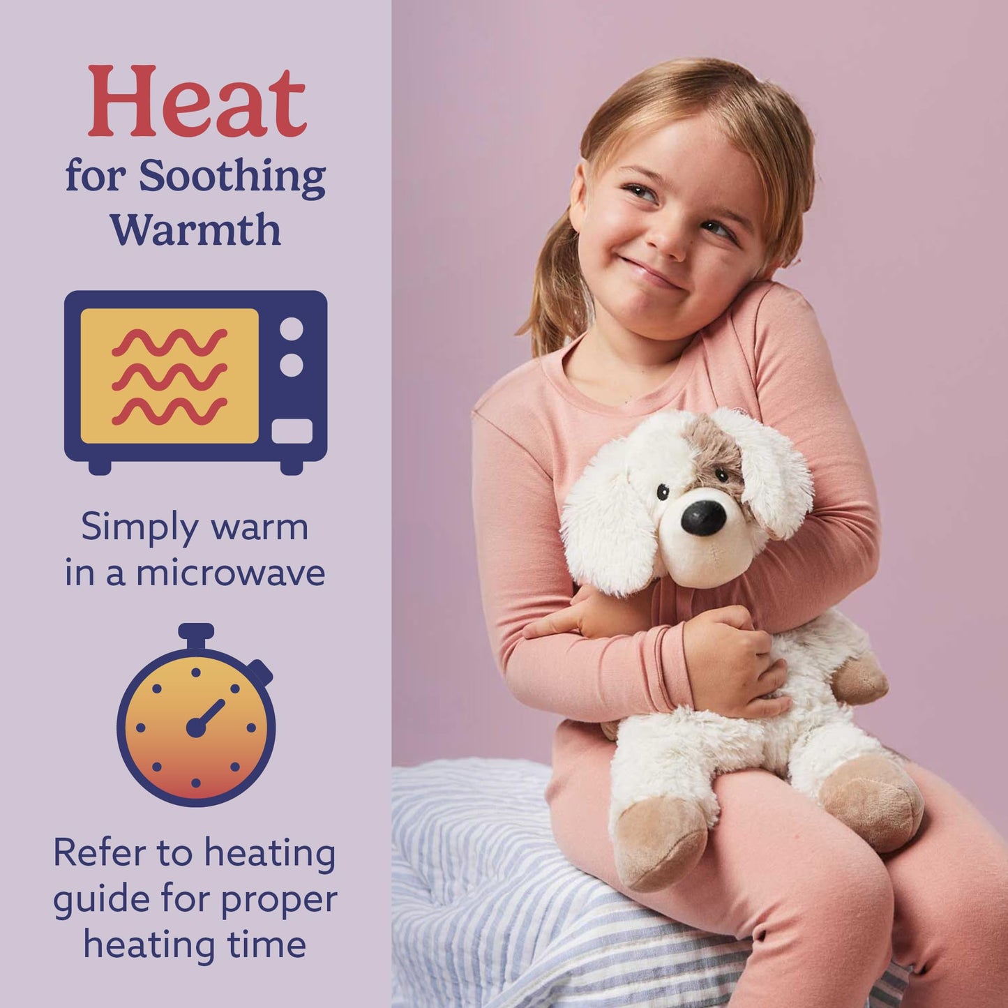 Warmies Puppy: Microwavable, Weighted Plush – Cozy Heatable Comfort Toy