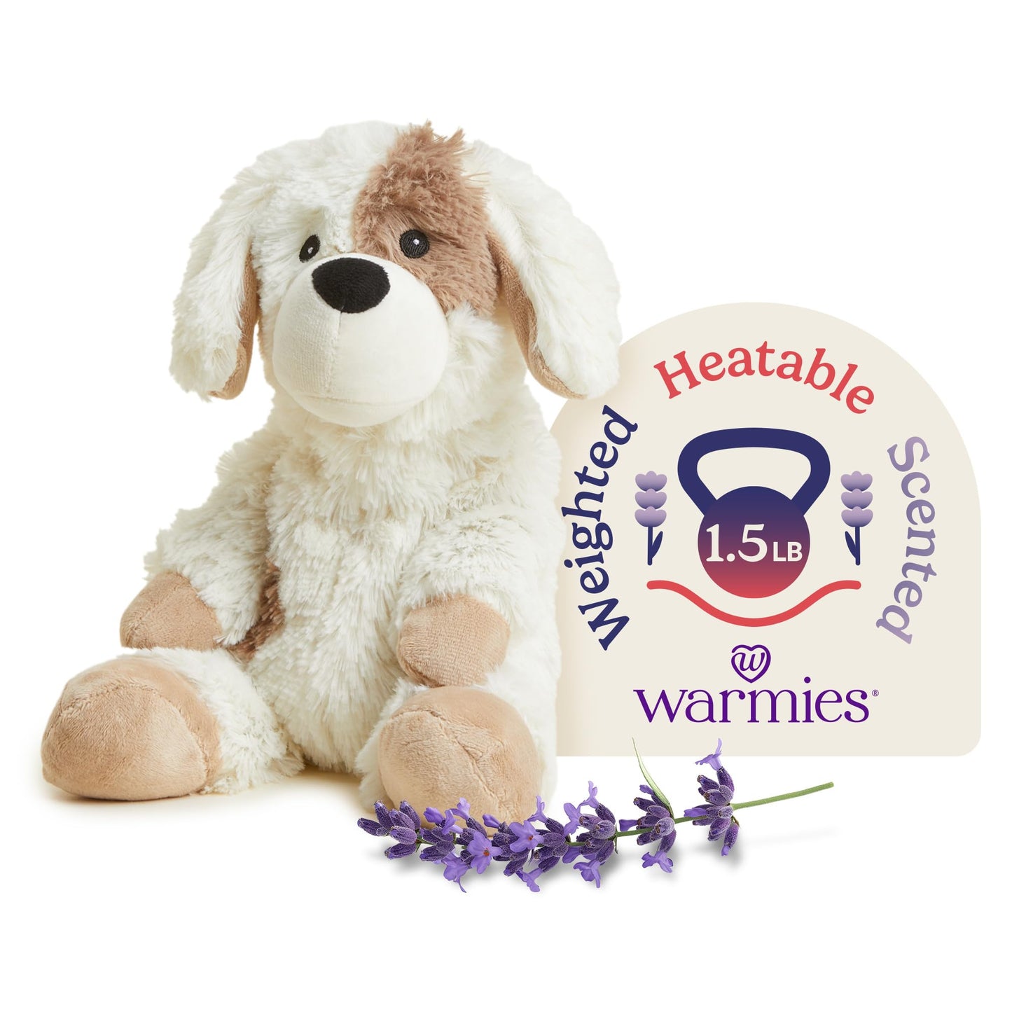 Warmies Puppy: Microwavable, Weighted Plush – Cozy Heatable Comfort Toy