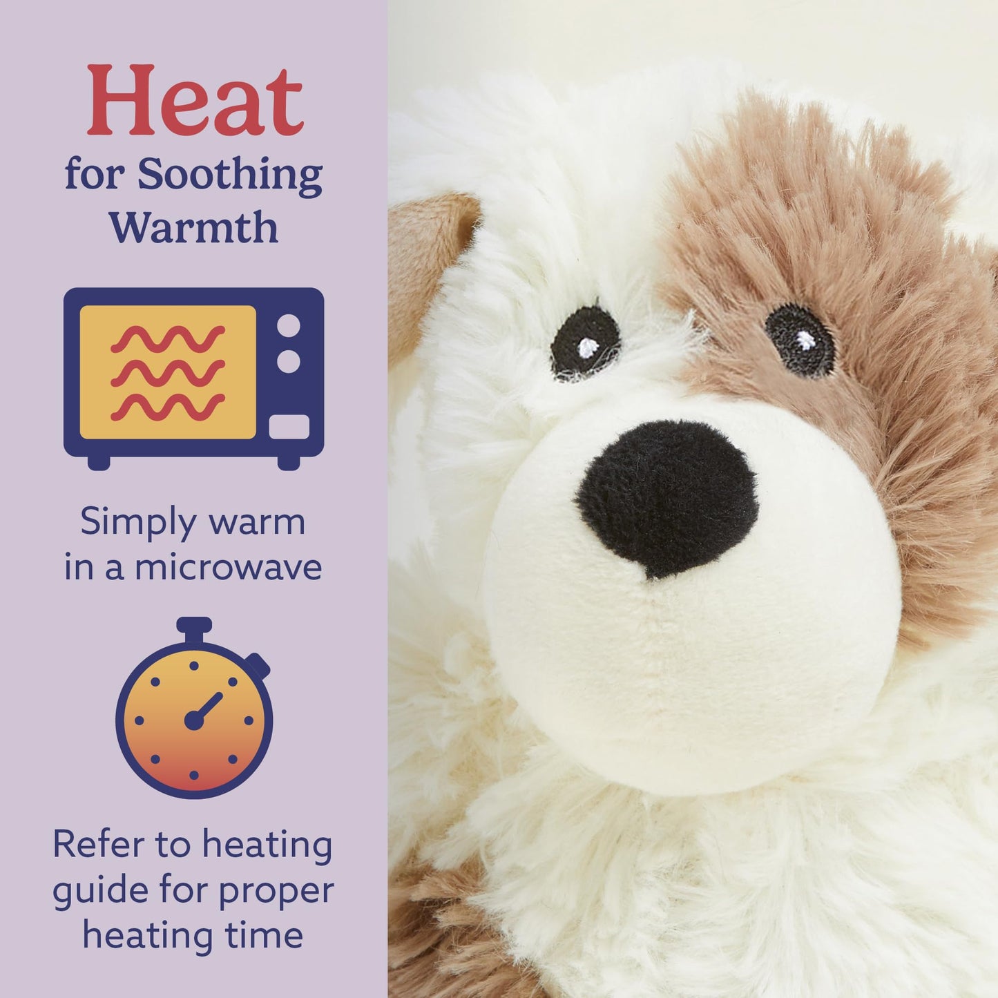 Warmies Junior Puppy: Microwavable & Weighted Plush Toy for Warmth, Comfort & Snuggles