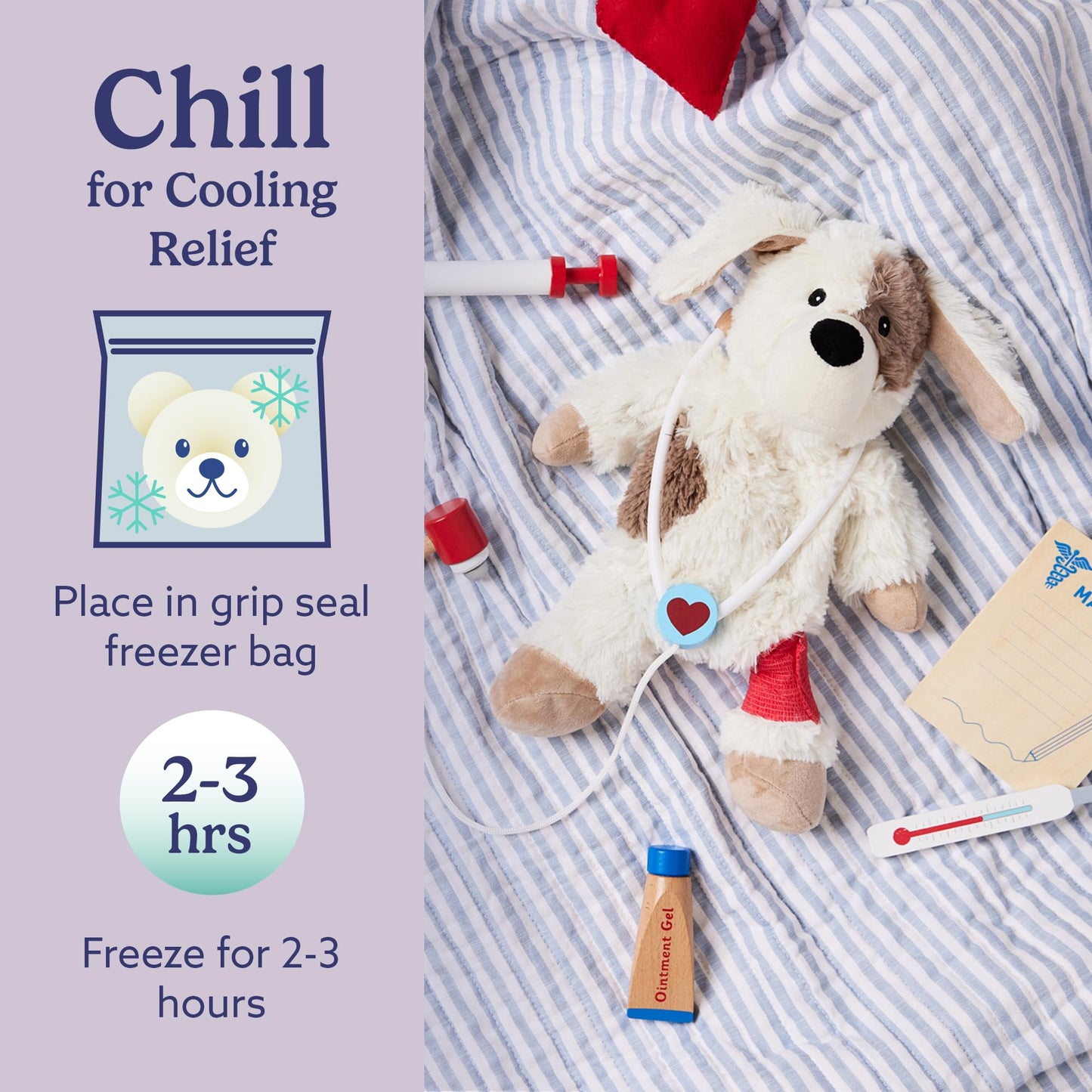 Warmies Puppy: Microwavable, Weighted Plush – Cozy Heatable Comfort Toy