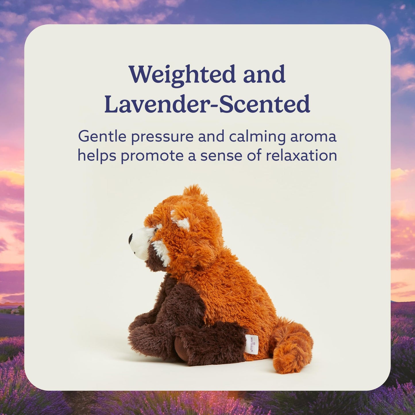 Warmies Red Panda Microwavable & Weighted Plush – Heated Comfort & Lavender Scent