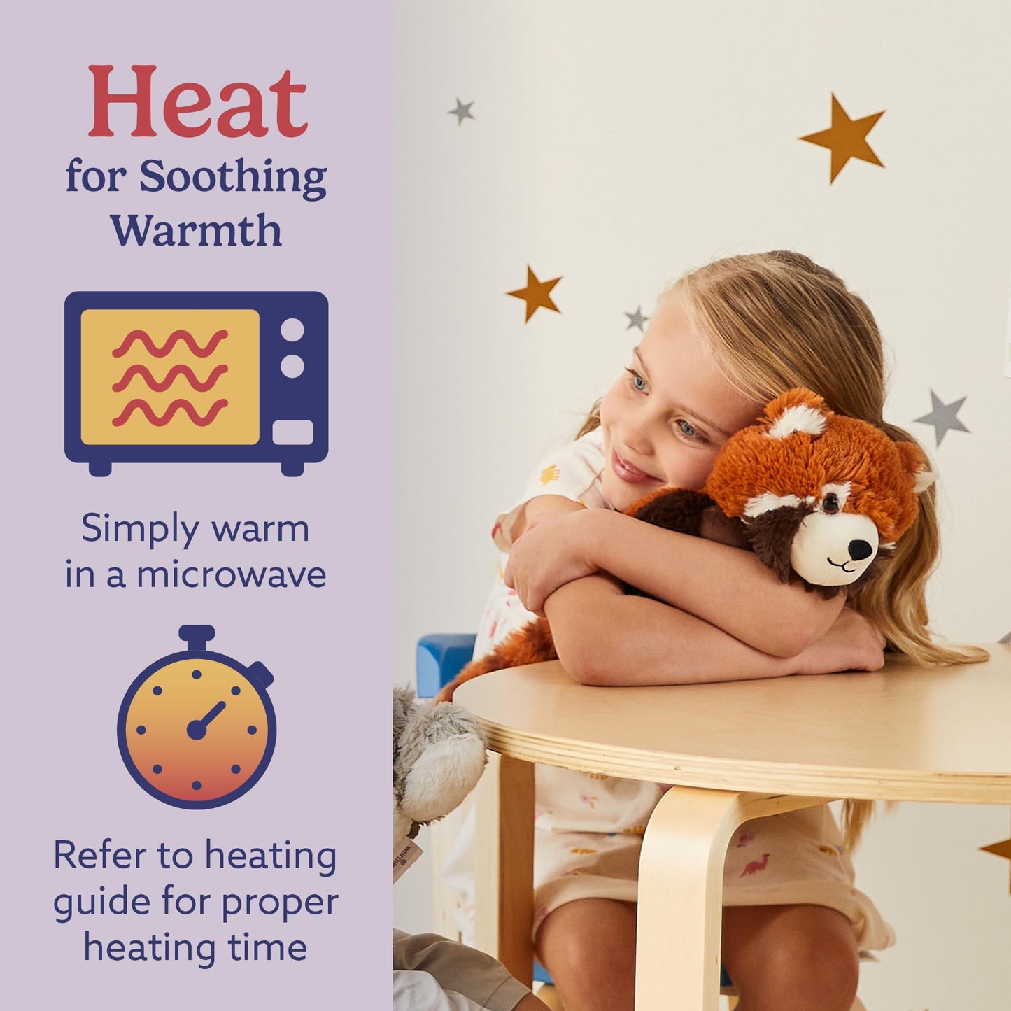 Warmies Red Panda Microwavable & Weighted Plush – Heated Comfort & Lavender Scent