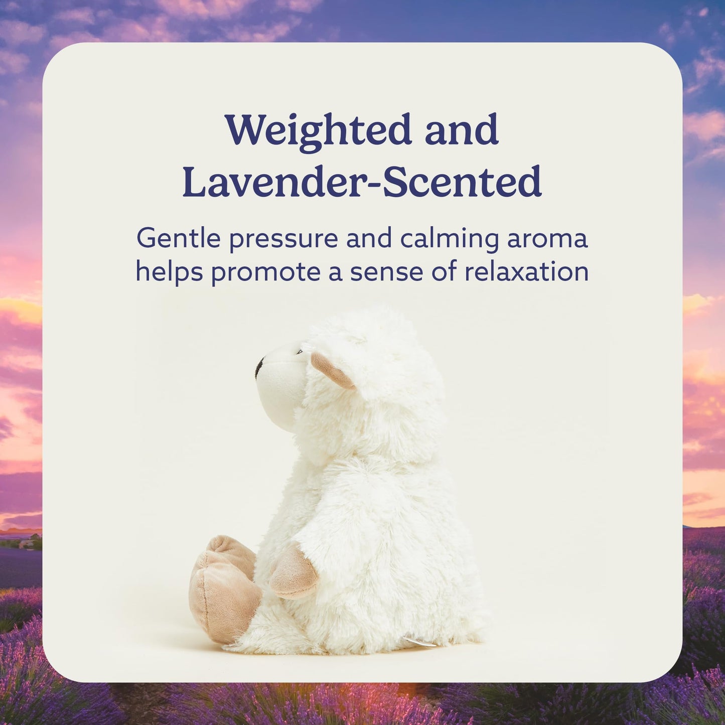 Warmies Microwavable Sheep Plush – Heated Weighted Toy with Lavender Scent