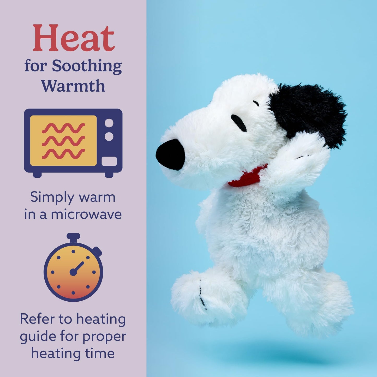Warmies Snoopy Microwavable and Weighted Plush — Heated Comfort Toy for All Ages