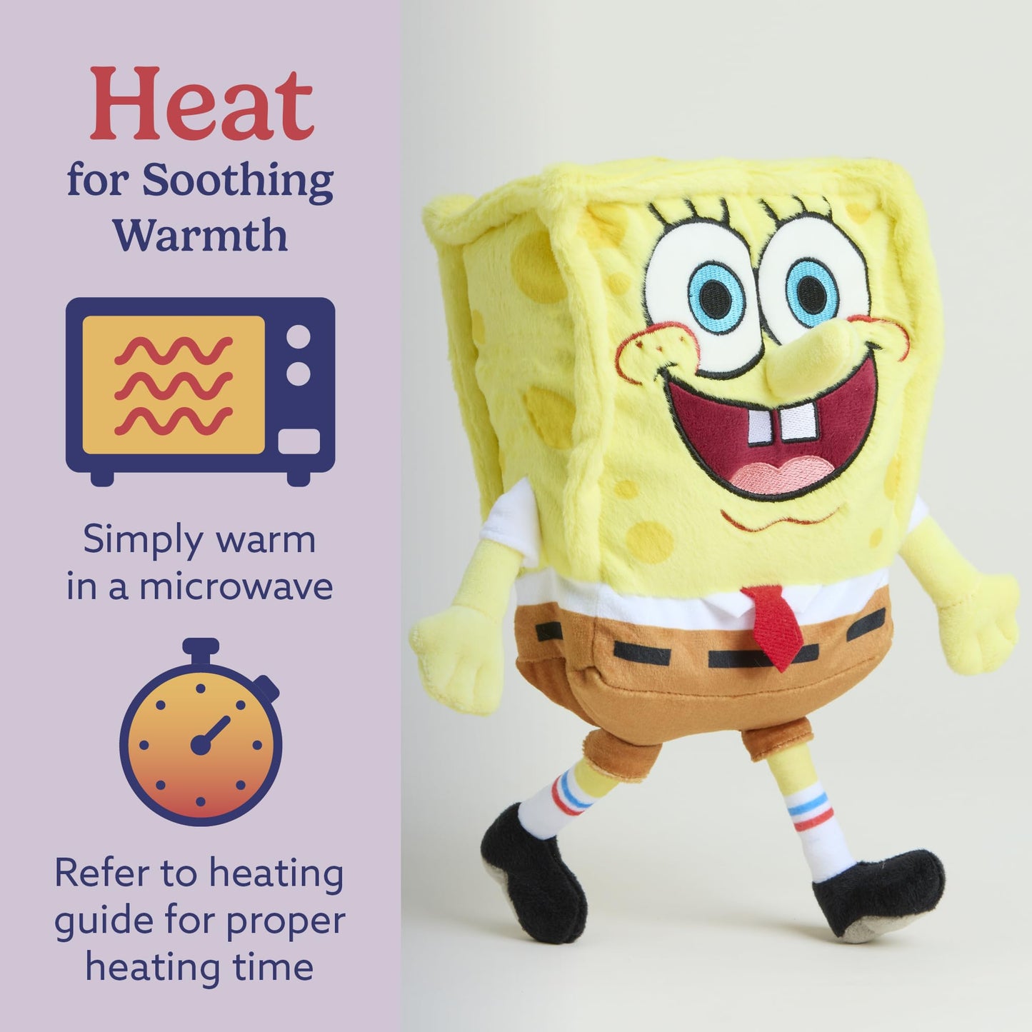 Warmies x SpongeBob SquarePants Microwavable Weighted Plush — Heated Comfort Toy
