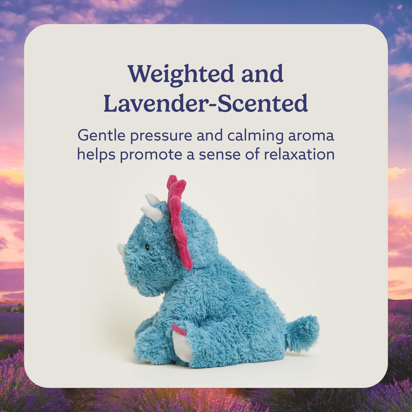 Warmies Triceratops Microwavable & Weighted Plush — Heated Comfort Toy for All Ages