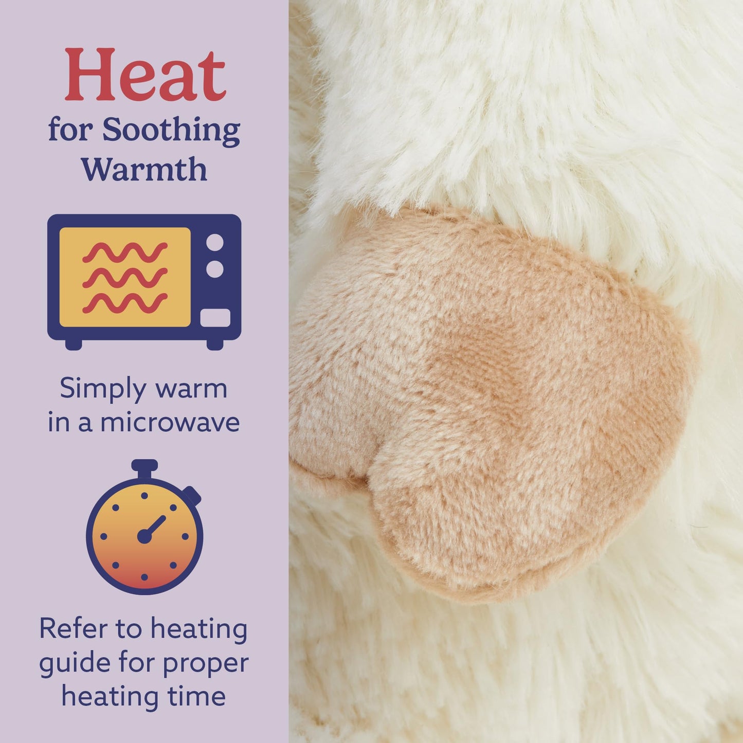 Warmies Microwavable Sheep Plush – Heated Weighted Toy with Lavender Scent
