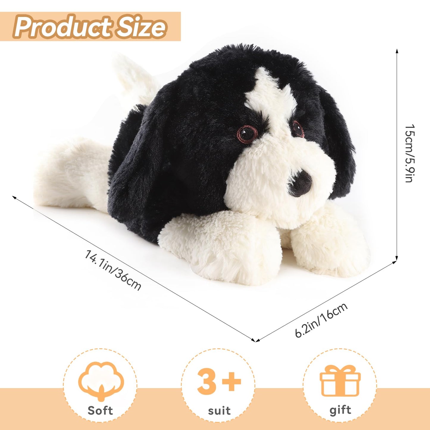 WarmPal Border Collie Plush – Heatable Heating Pad for Cramps, Anxiety & Lavender Calm
