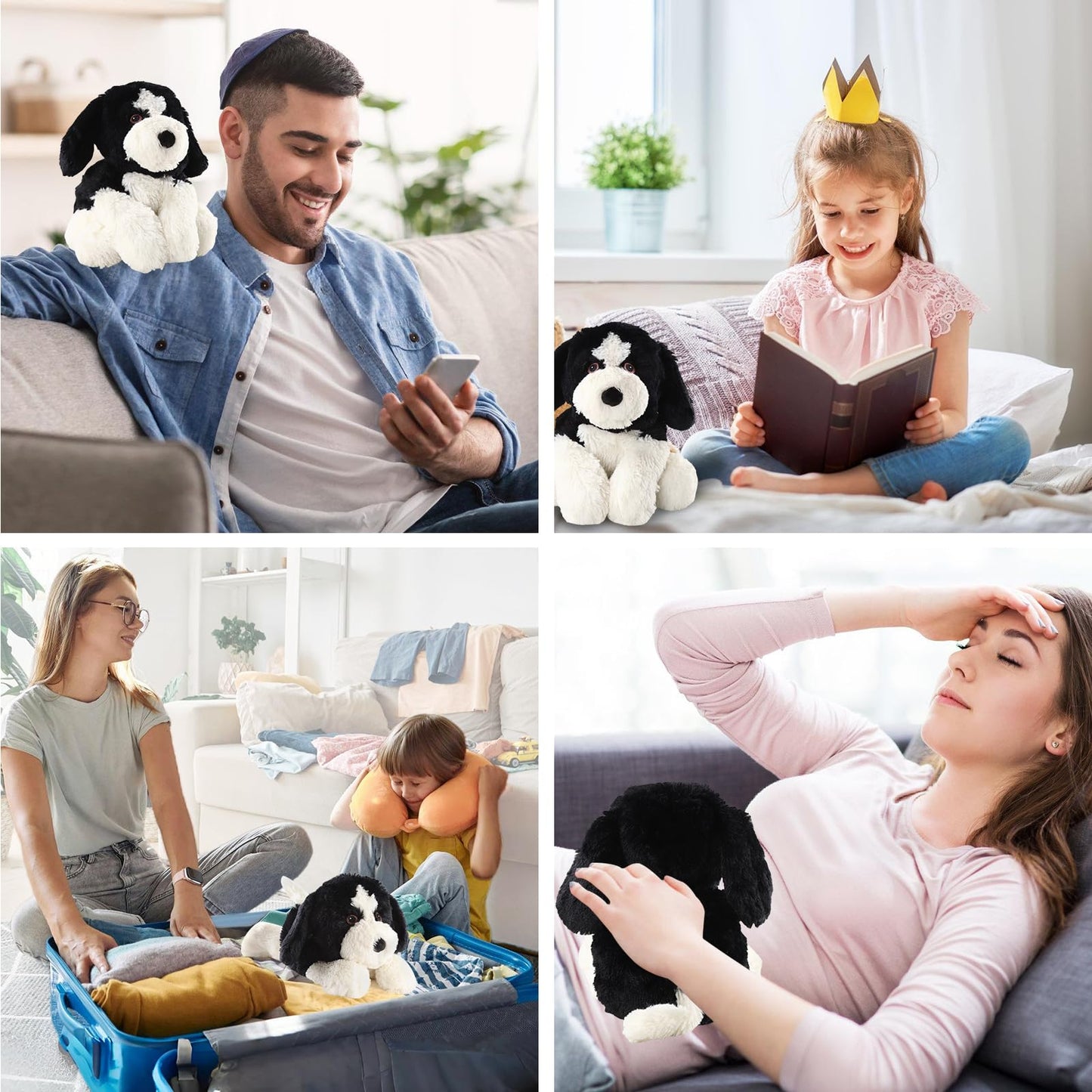 WarmPal Border Collie Plush – Heatable Heating Pad for Cramps, Anxiety & Lavender Calm