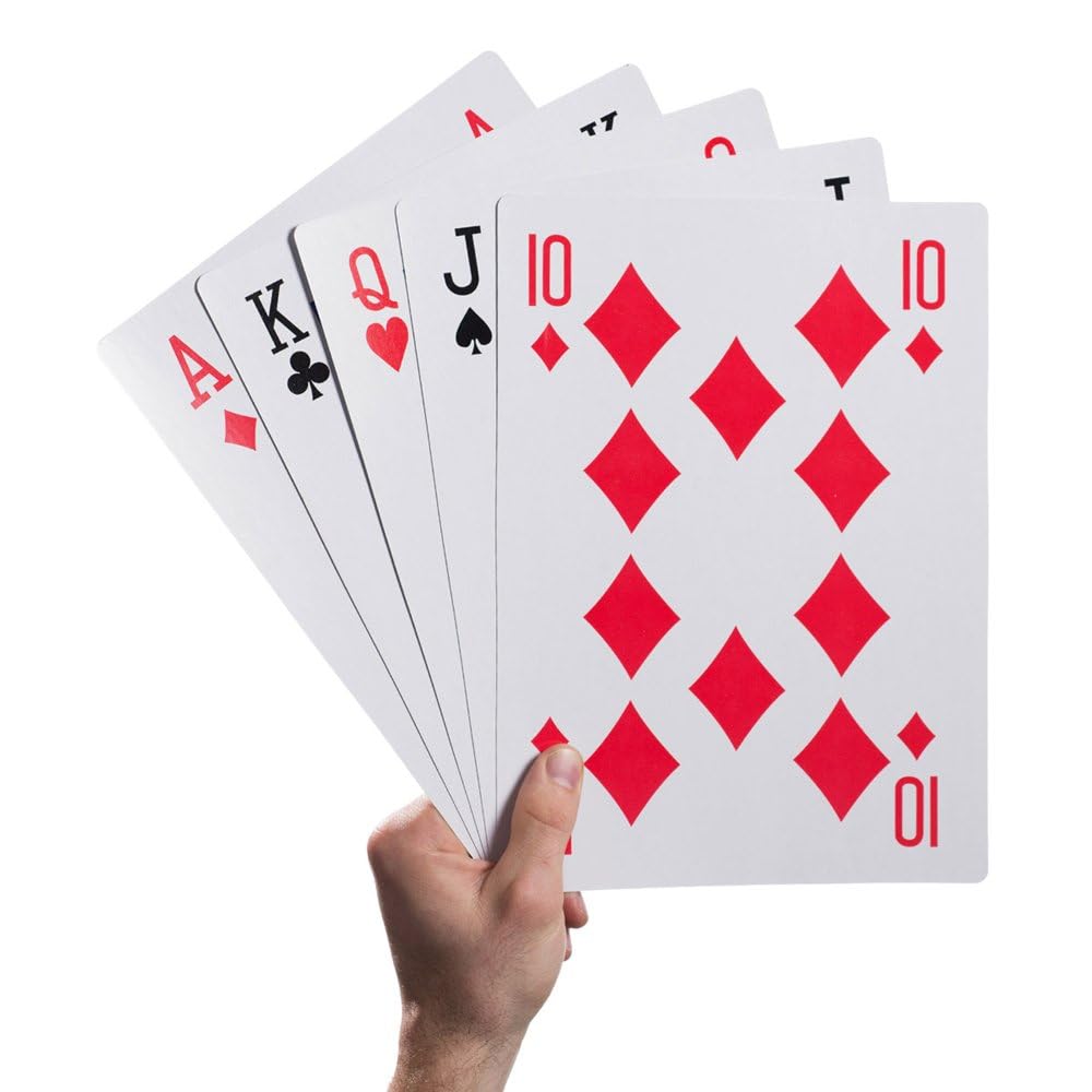 Warmtree 5x7 Jumbo Playing Cards – Giant Poker Deck for Bar & Home Games