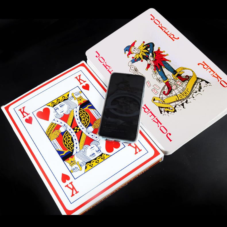 Warmtree 5x7 Jumbo Playing Cards – Giant Poker Deck for Bar & Home Games