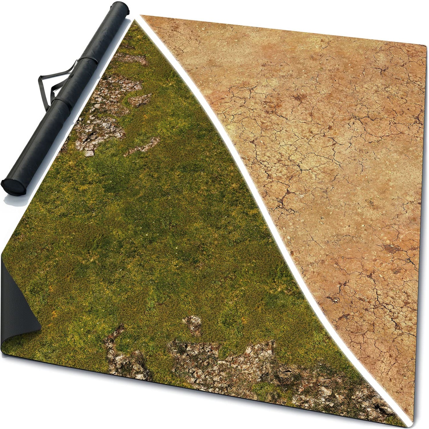 Warzone Studio 44x30 Inch Double-Sided Rubber Battle Mat – Homeland & Saraha + Carry Bag